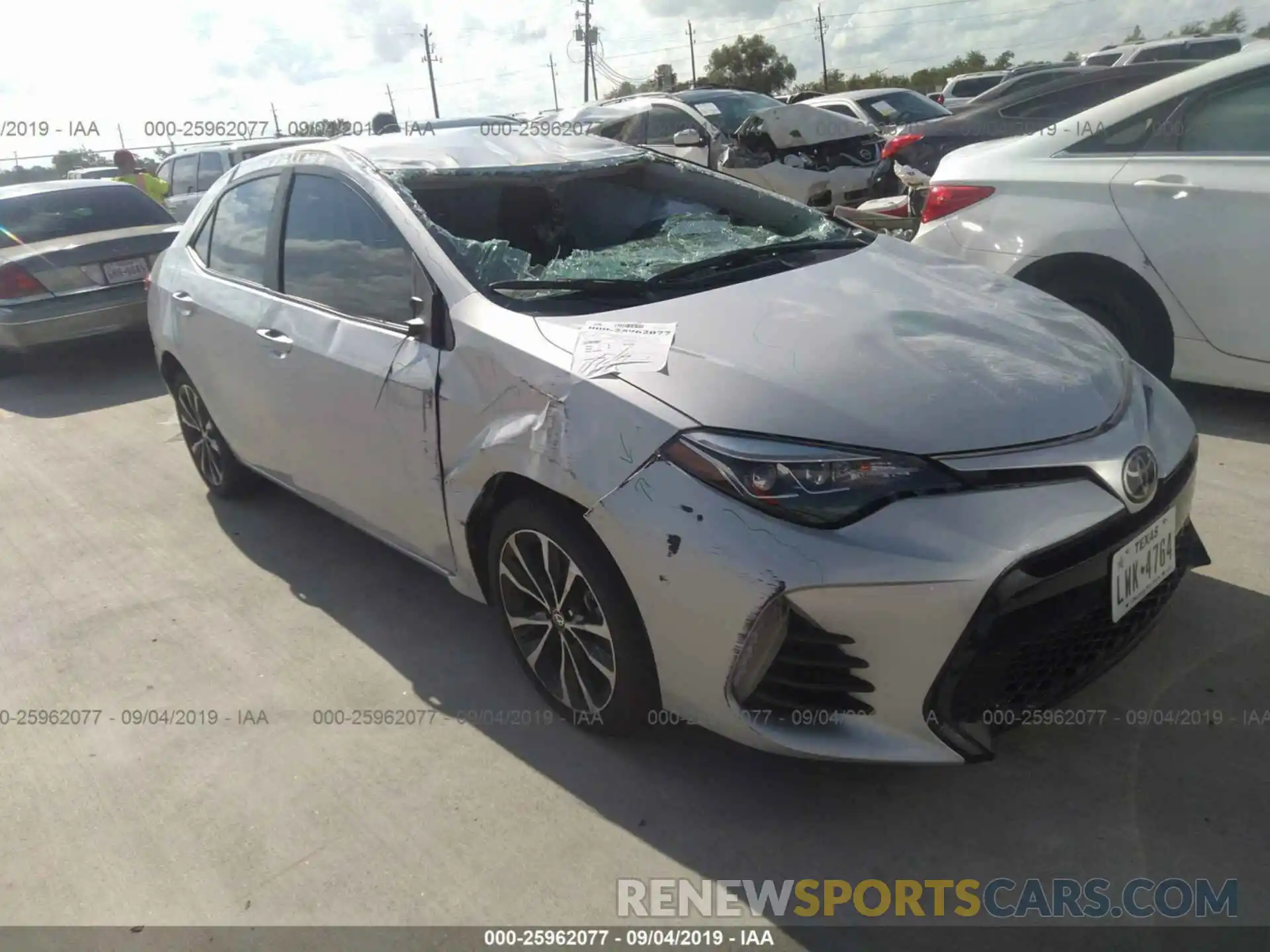 1 Photograph of a damaged car 5YFBURHE7KP900825 TOYOTA COROLLA 2019