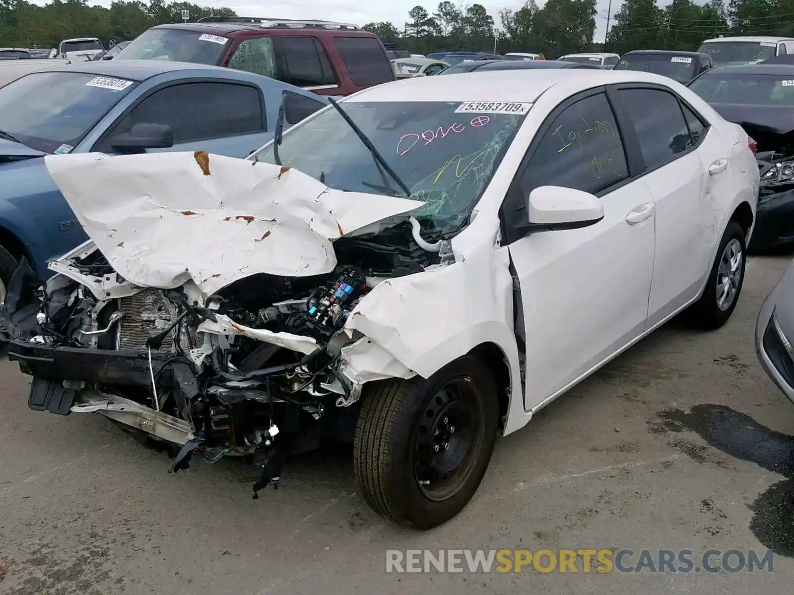 2 Photograph of a damaged car 5YFBURHE7KP902333 TOYOTA COROLLA 2019