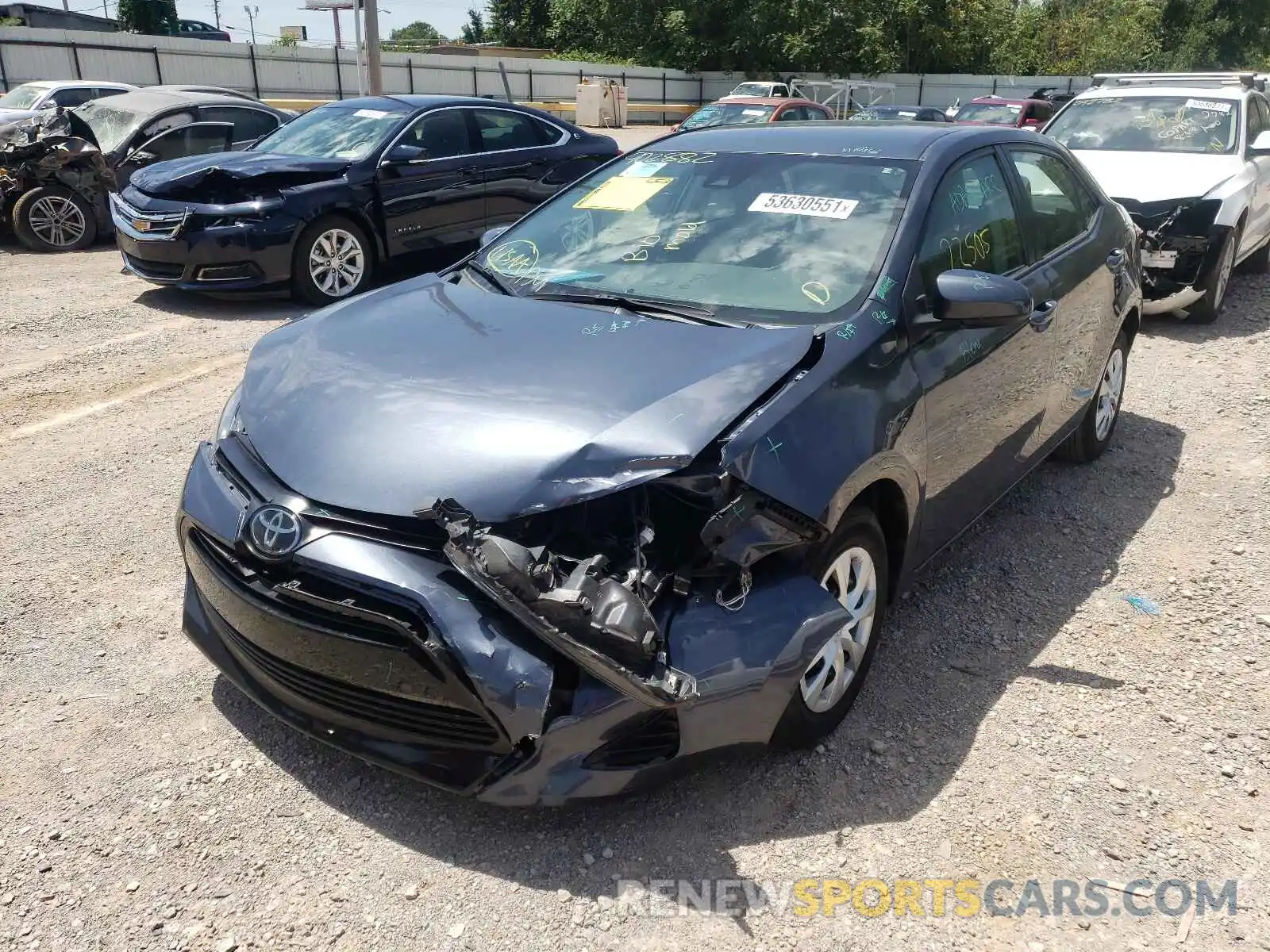 2 Photograph of a damaged car 5YFBURHE7KP902882 TOYOTA COROLLA 2019