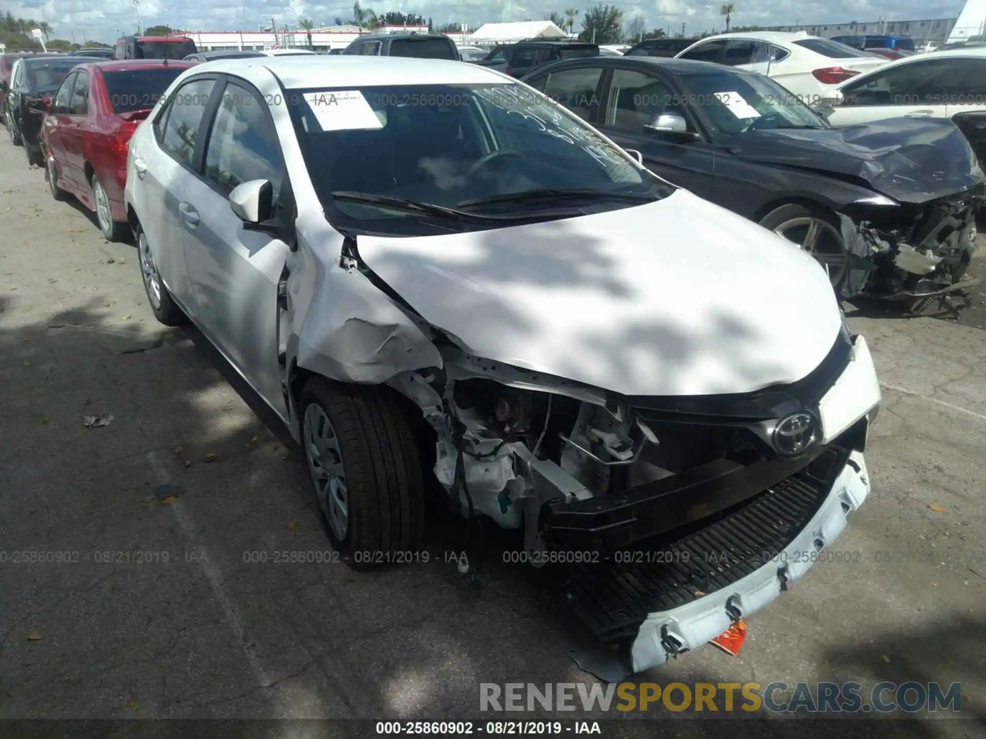 1 Photograph of a damaged car 5YFBURHE7KP903126 TOYOTA COROLLA 2019