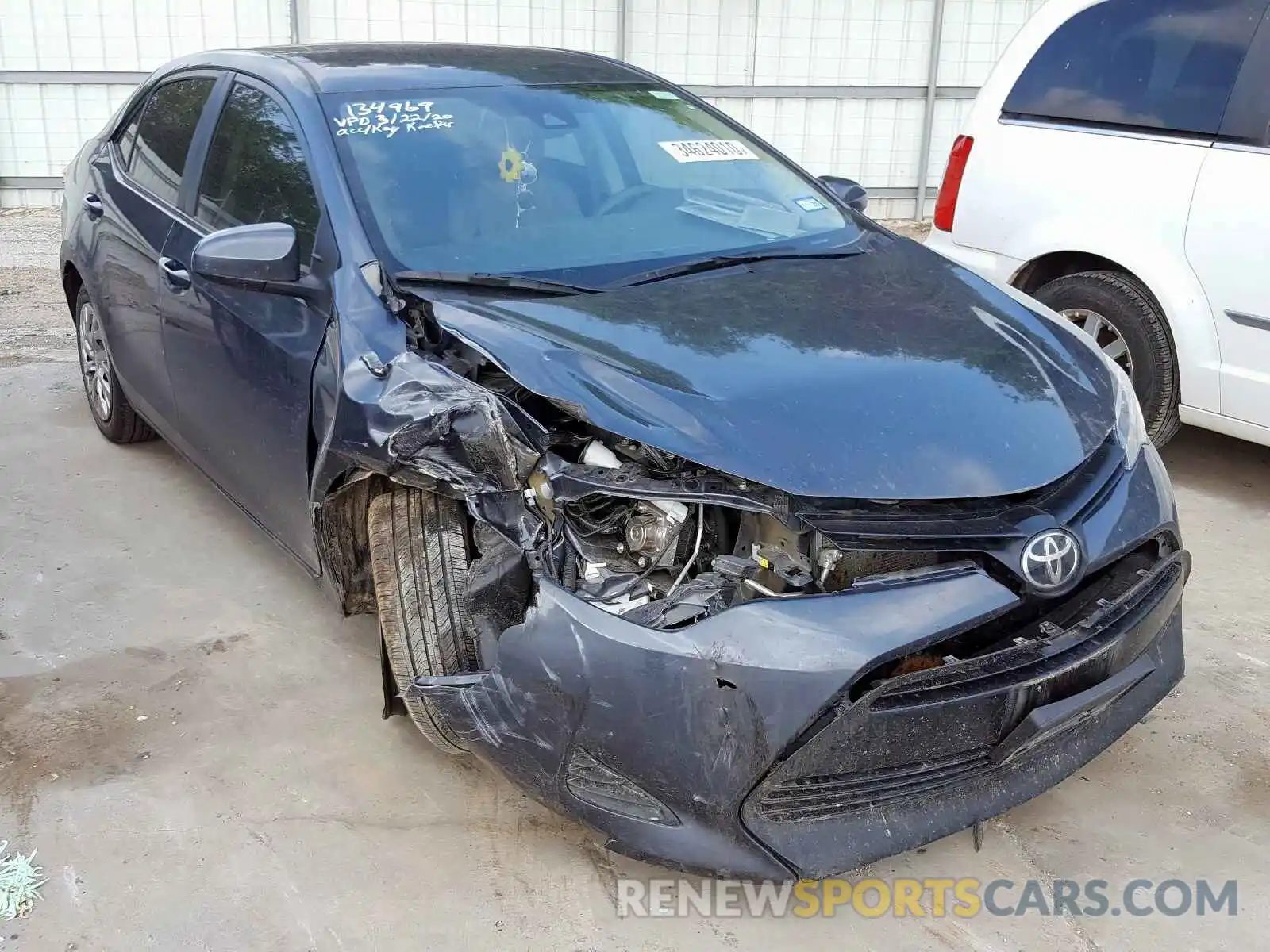 1 Photograph of a damaged car 5YFBURHE7KP903482 TOYOTA COROLLA 2019