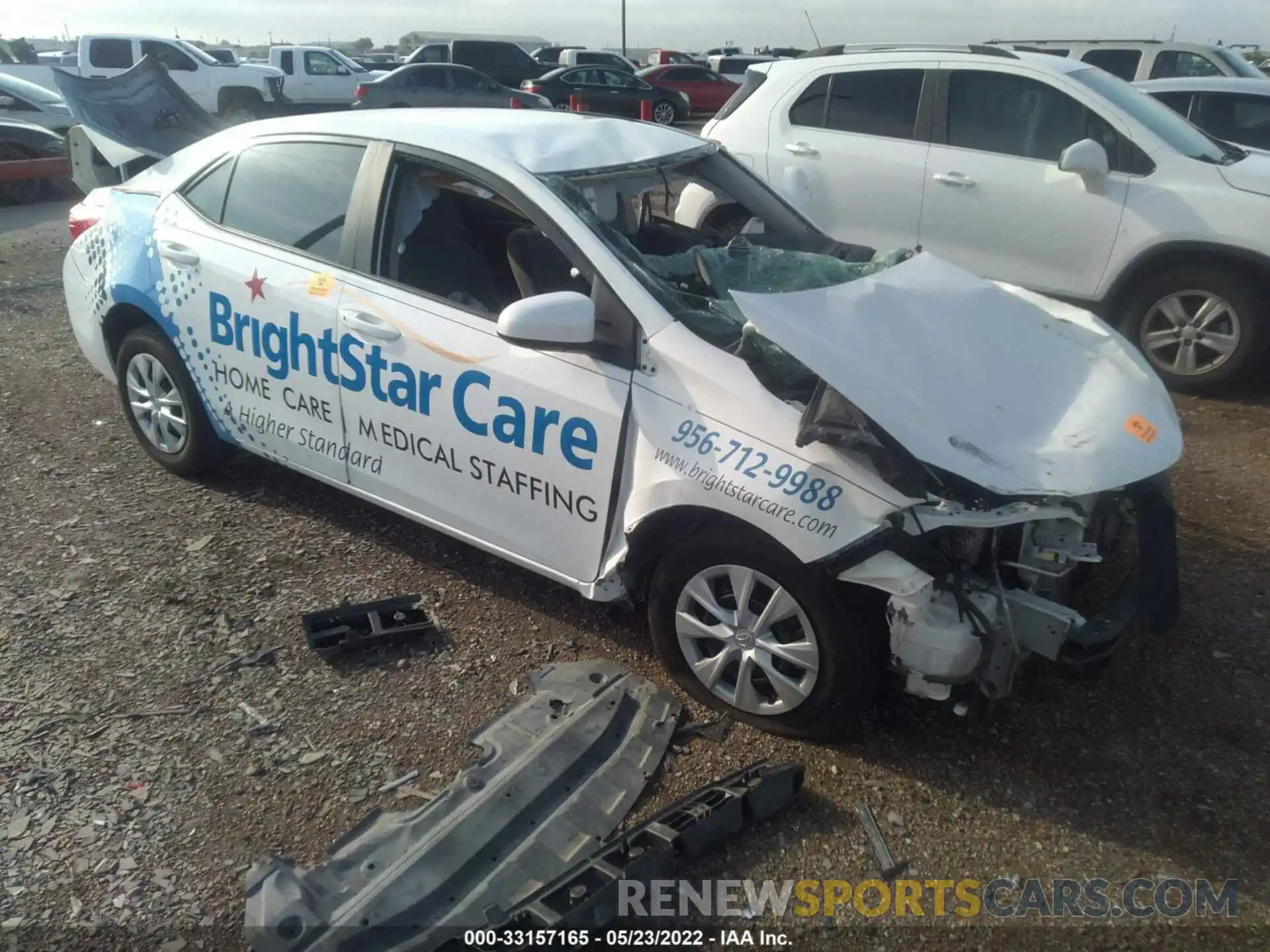 1 Photograph of a damaged car 5YFBURHE7KP903515 TOYOTA COROLLA 2019