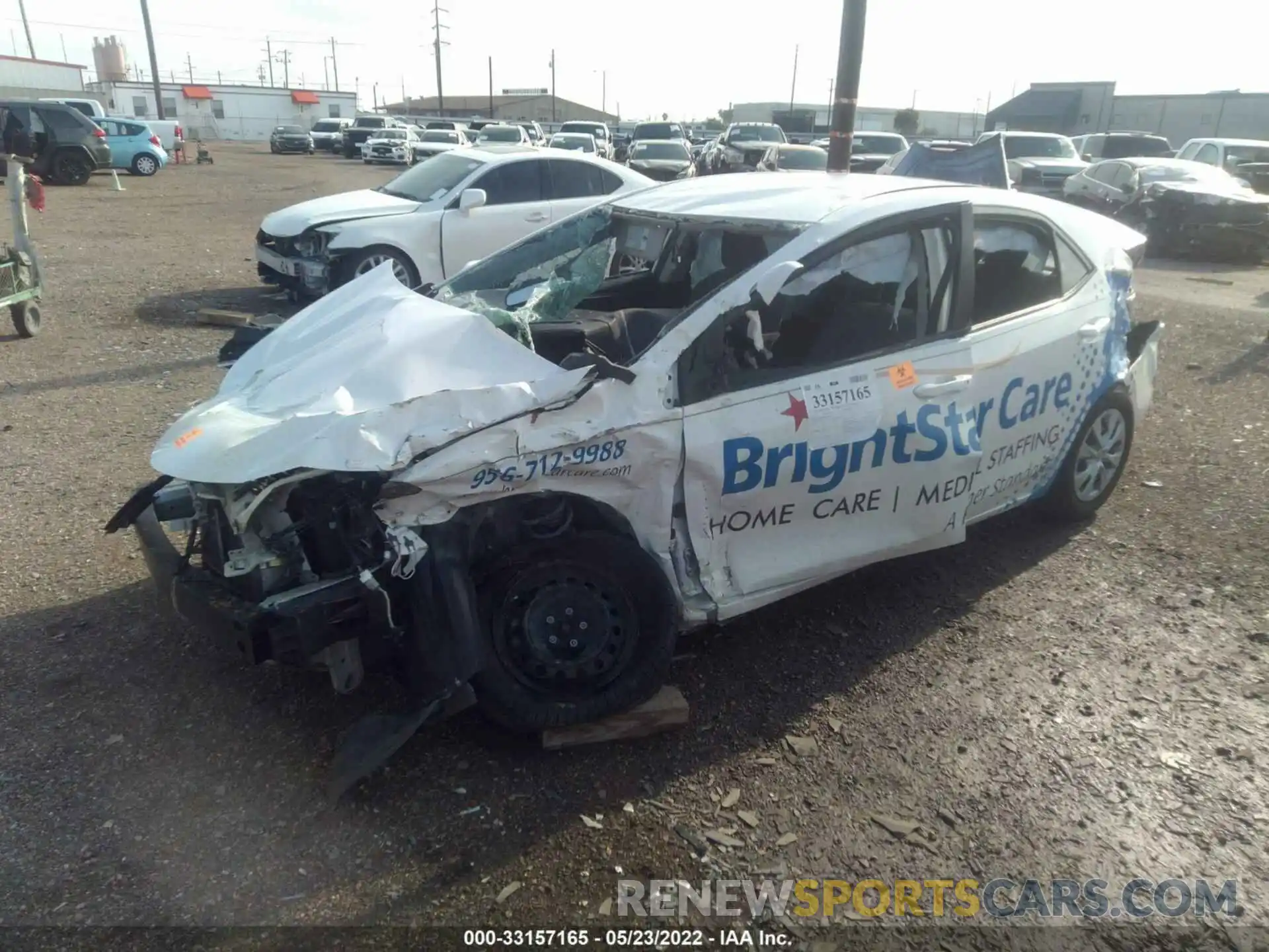 2 Photograph of a damaged car 5YFBURHE7KP903515 TOYOTA COROLLA 2019