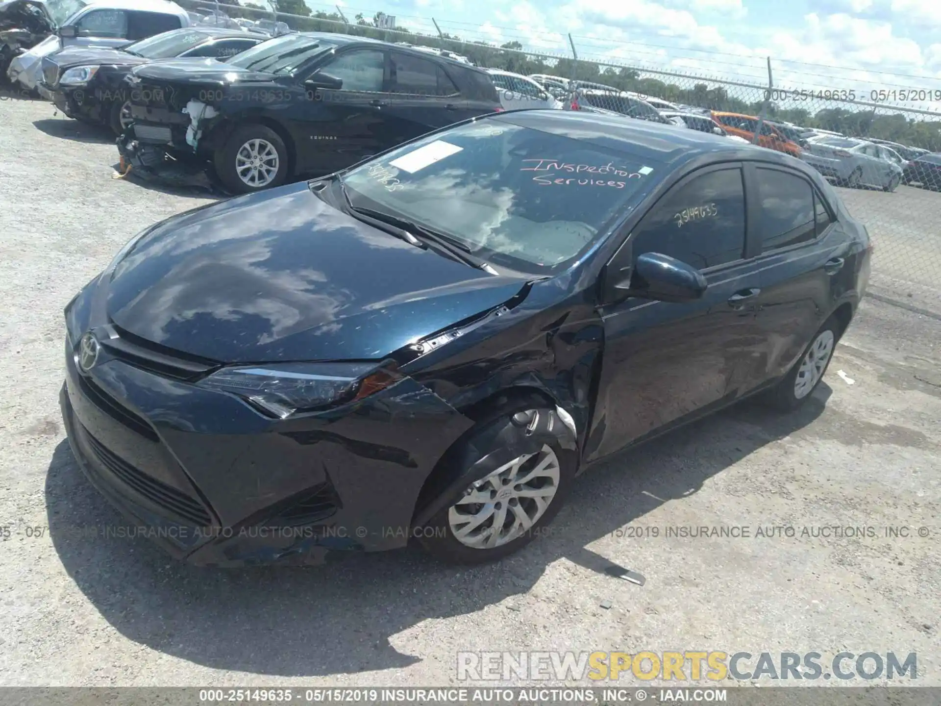 2 Photograph of a damaged car 5YFBURHE7KP903949 TOYOTA COROLLA 2019