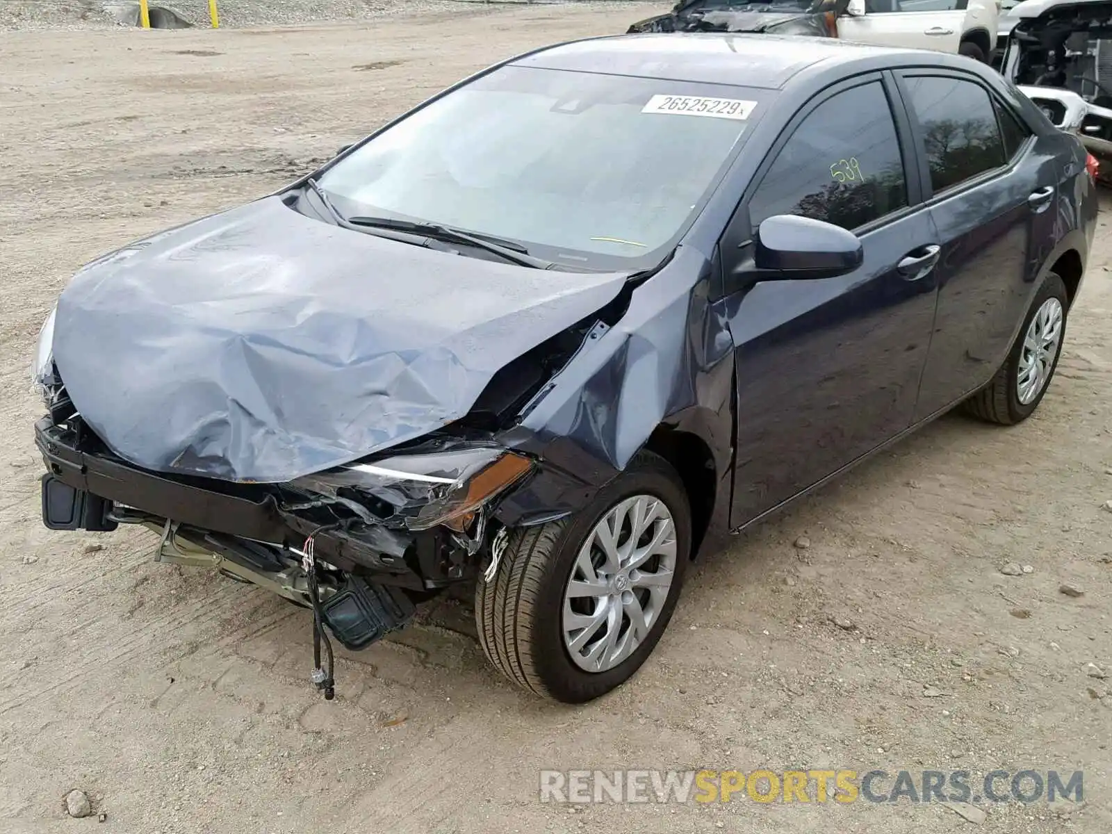 2 Photograph of a damaged car 5YFBURHE7KP904342 TOYOTA COROLLA 2019
