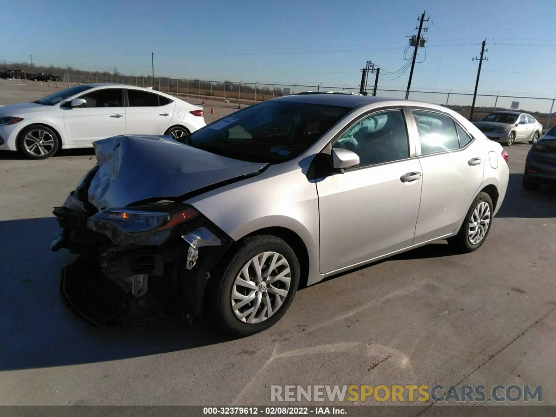 2 Photograph of a damaged car 5YFBURHE7KP904437 TOYOTA COROLLA 2019