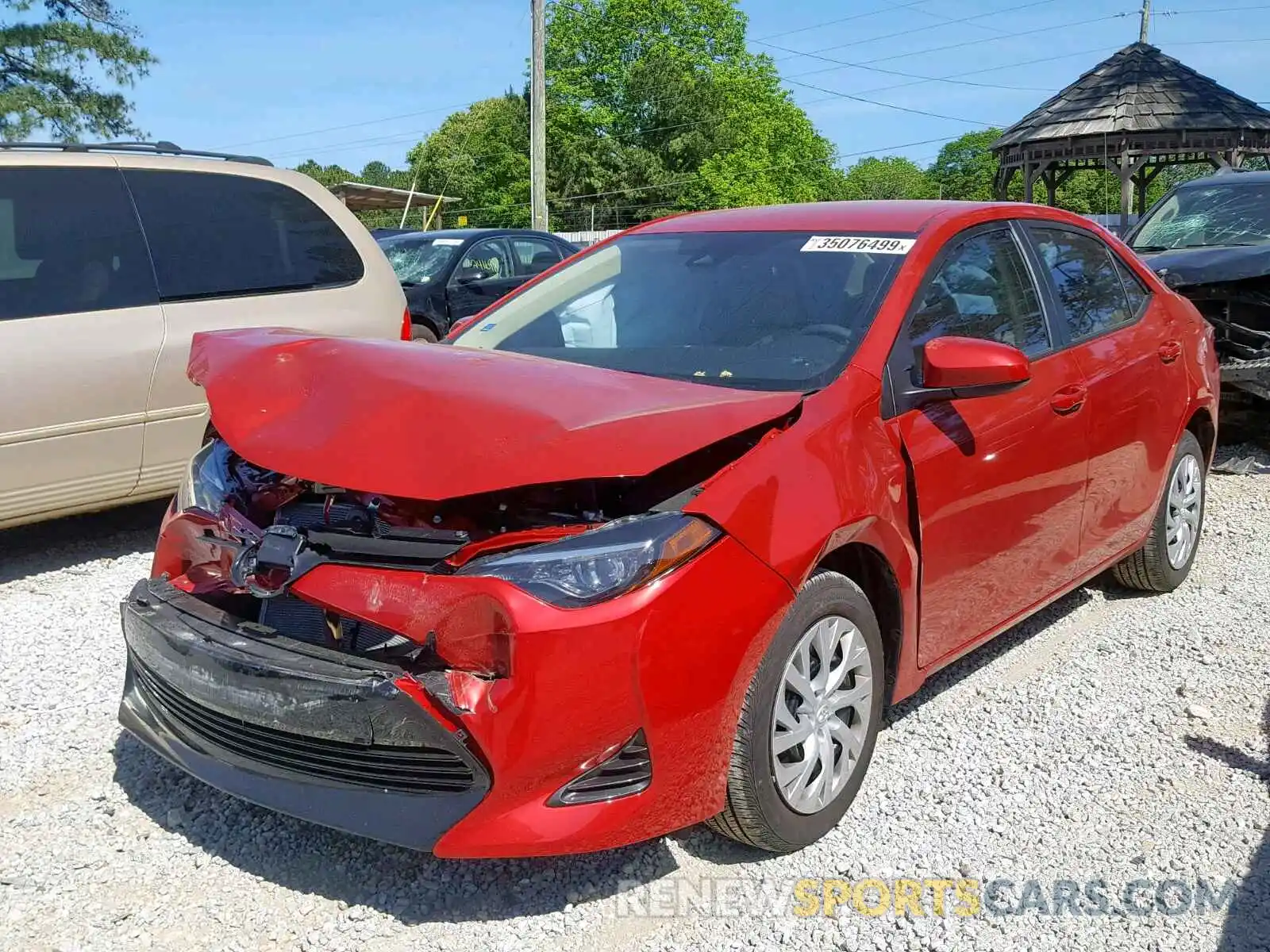 2 Photograph of a damaged car 5YFBURHE7KP904728 TOYOTA COROLLA 2019