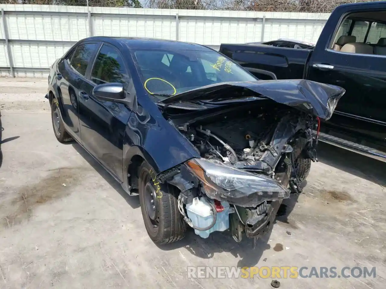 1 Photograph of a damaged car 5YFBURHE7KP905300 TOYOTA COROLLA 2019