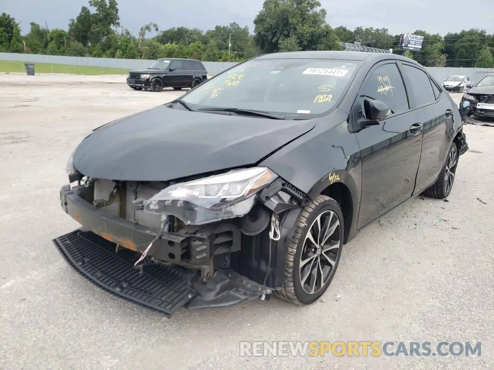 2 Photograph of a damaged car 5YFBURHE7KP905314 TOYOTA COROLLA 2019