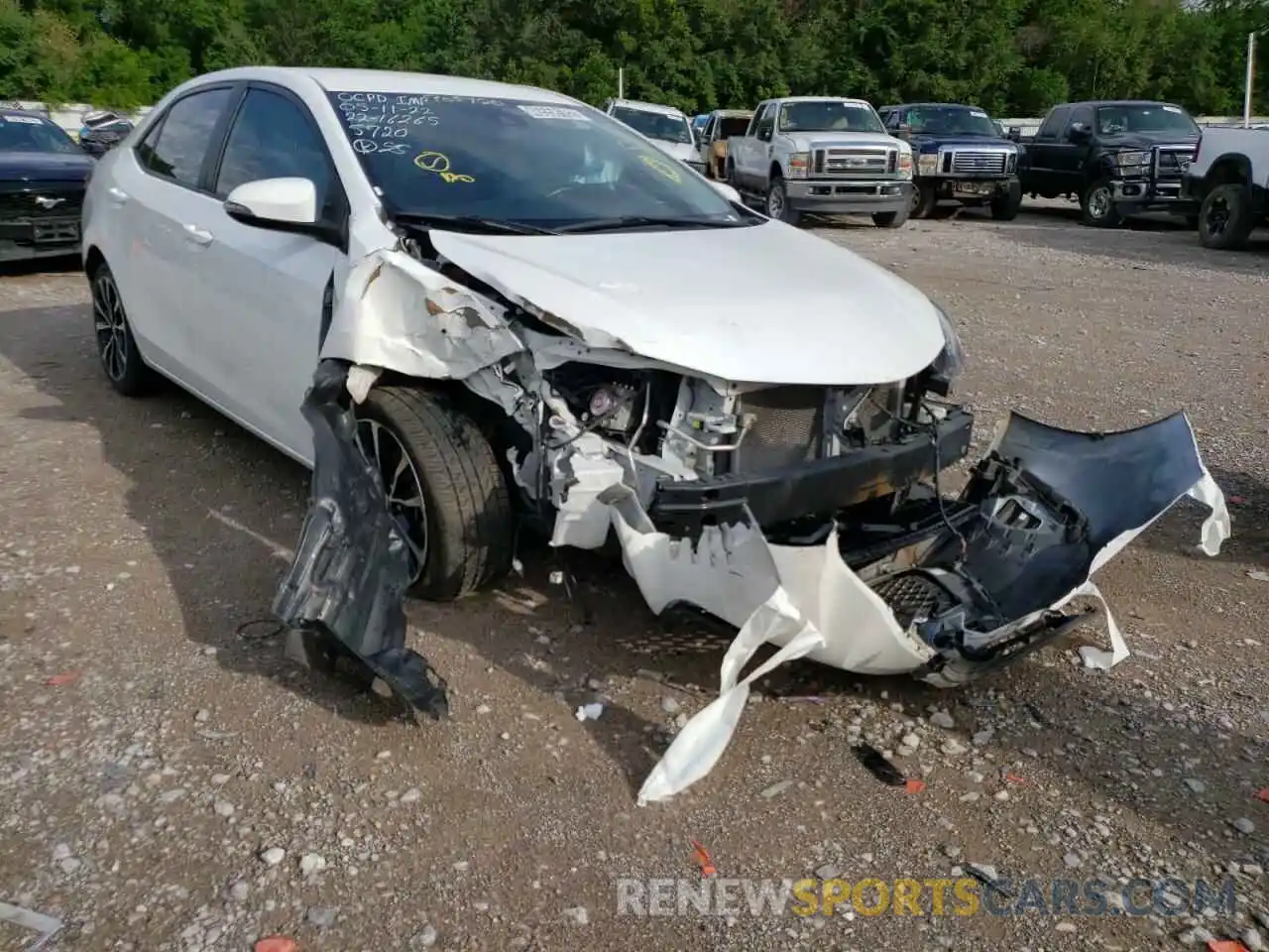 1 Photograph of a damaged car 5YFBURHE7KP905720 TOYOTA COROLLA 2019