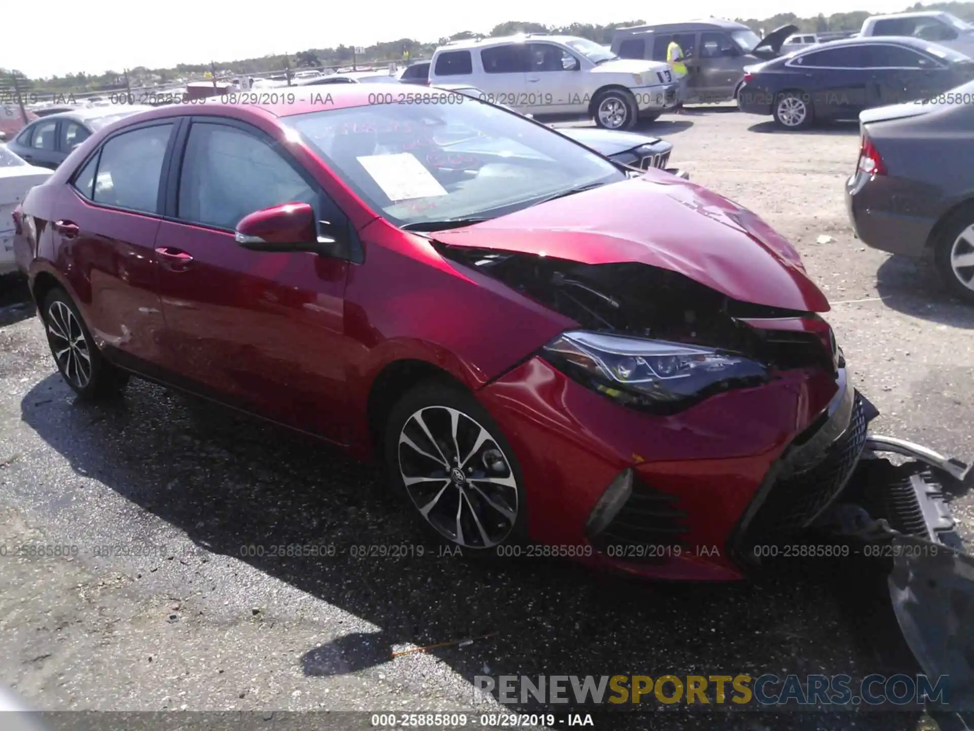 1 Photograph of a damaged car 5YFBURHE7KP905734 TOYOTA COROLLA 2019