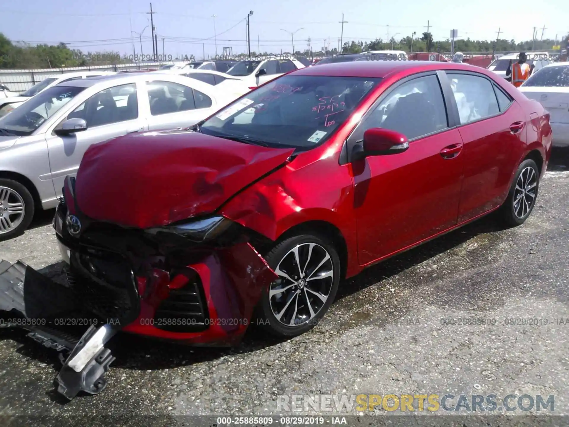 2 Photograph of a damaged car 5YFBURHE7KP905734 TOYOTA COROLLA 2019