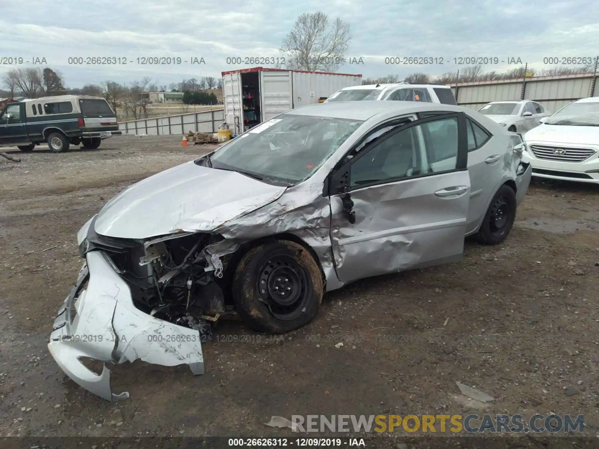 2 Photograph of a damaged car 5YFBURHE7KP907421 TOYOTA COROLLA 2019