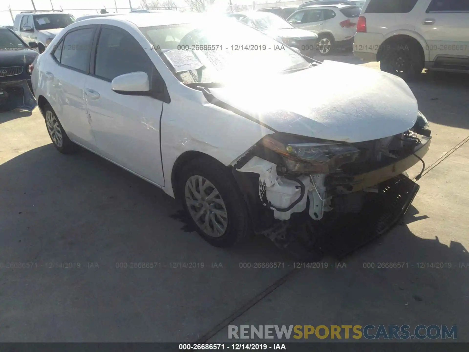 1 Photograph of a damaged car 5YFBURHE7KP907936 TOYOTA COROLLA 2019