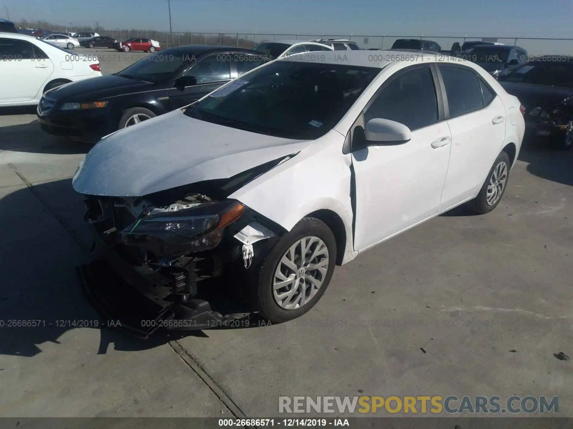 2 Photograph of a damaged car 5YFBURHE7KP907936 TOYOTA COROLLA 2019