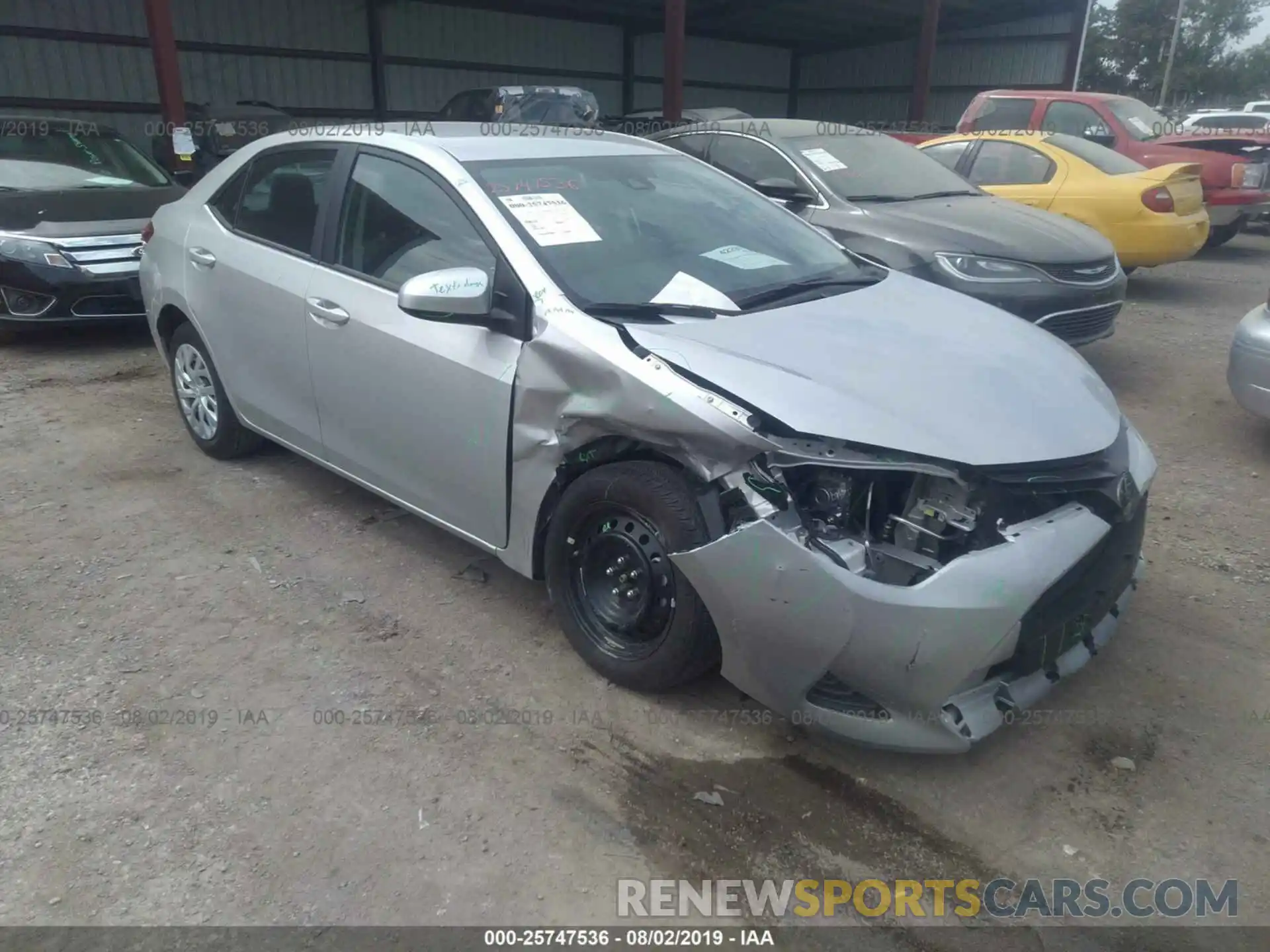 1 Photograph of a damaged car 5YFBURHE7KP908150 TOYOTA COROLLA 2019