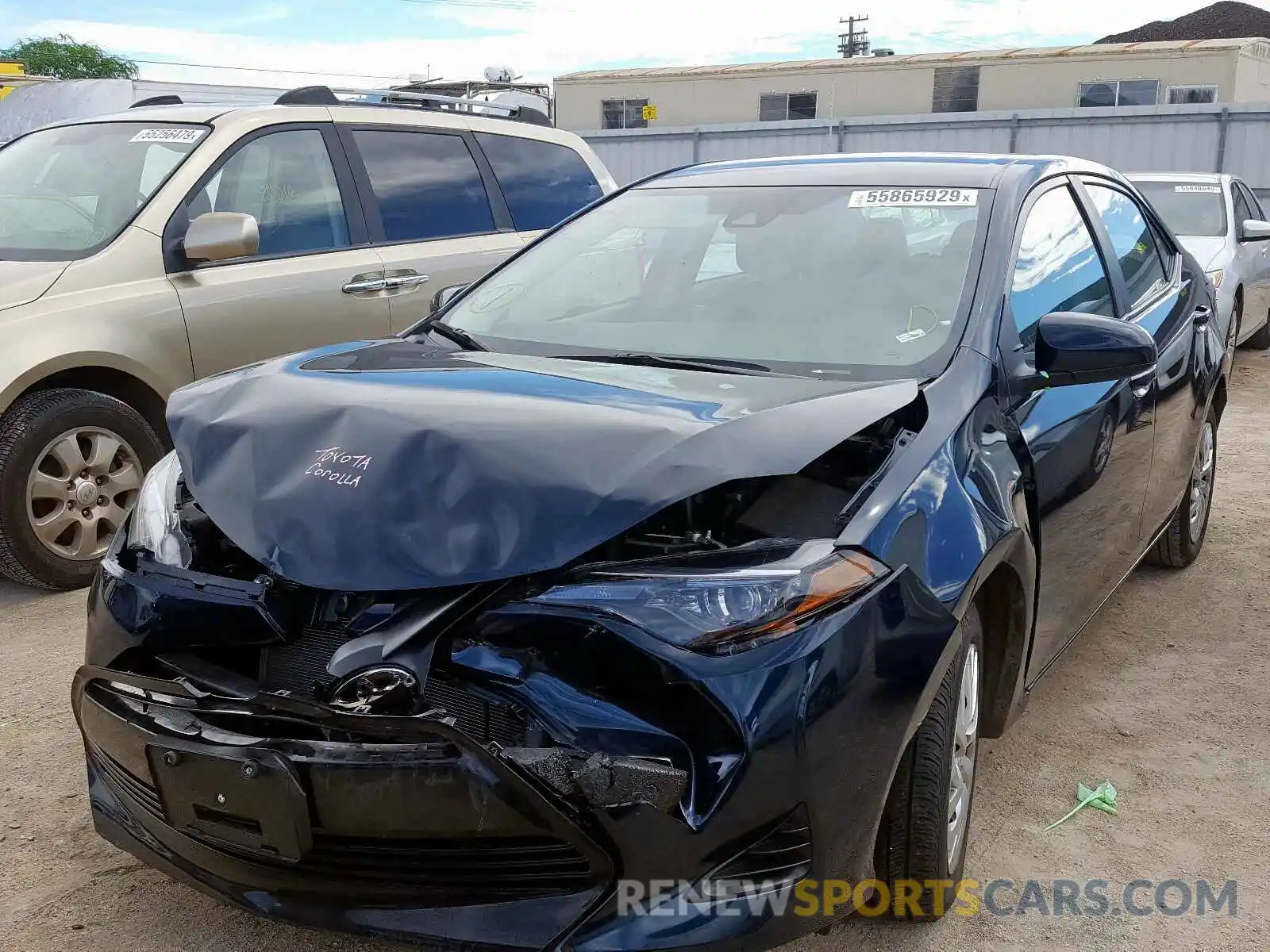 2 Photograph of a damaged car 5YFBURHE7KP909010 TOYOTA COROLLA 2019