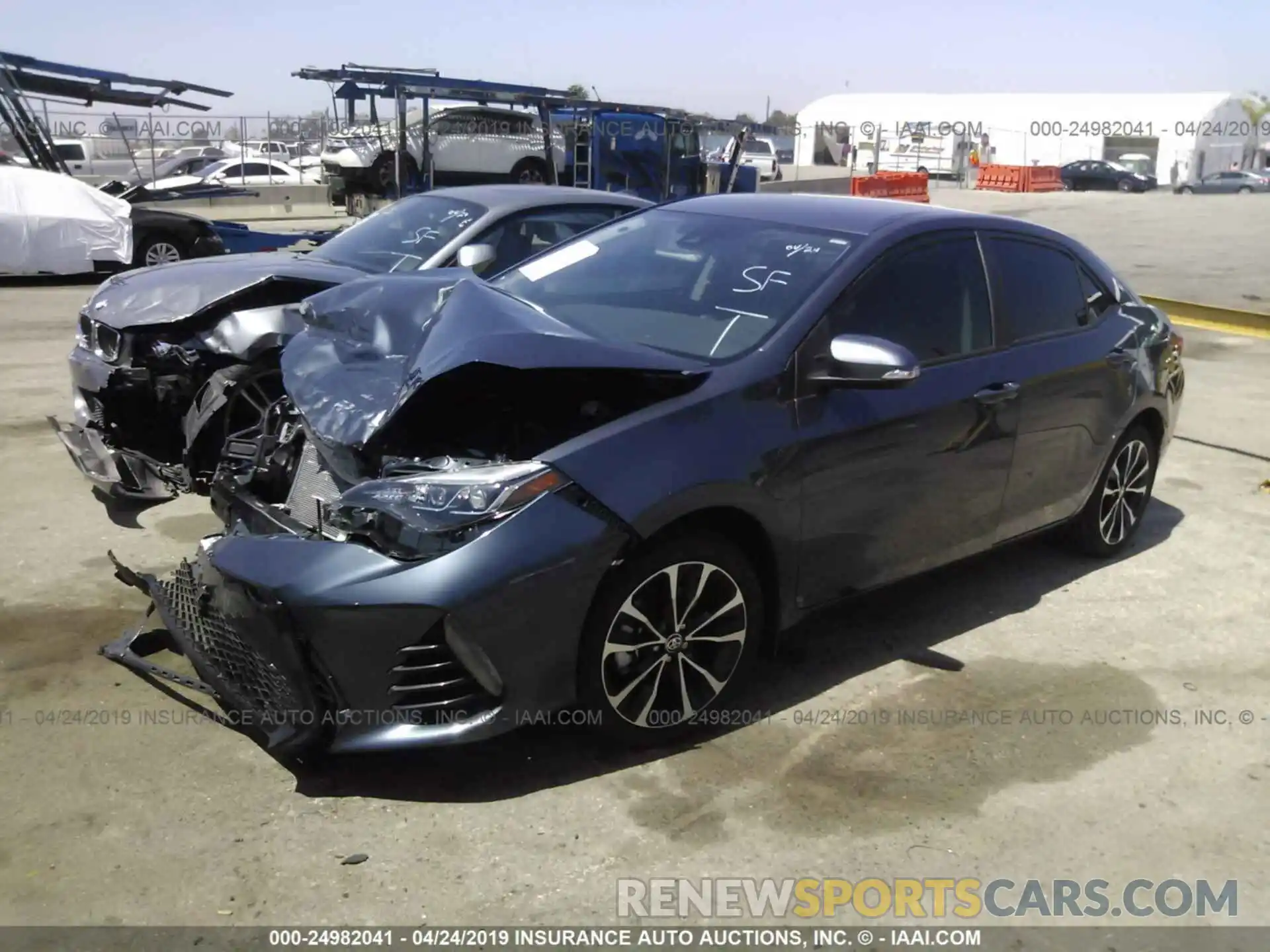 2 Photograph of a damaged car 5YFBURHE7KP910397 TOYOTA COROLLA 2019