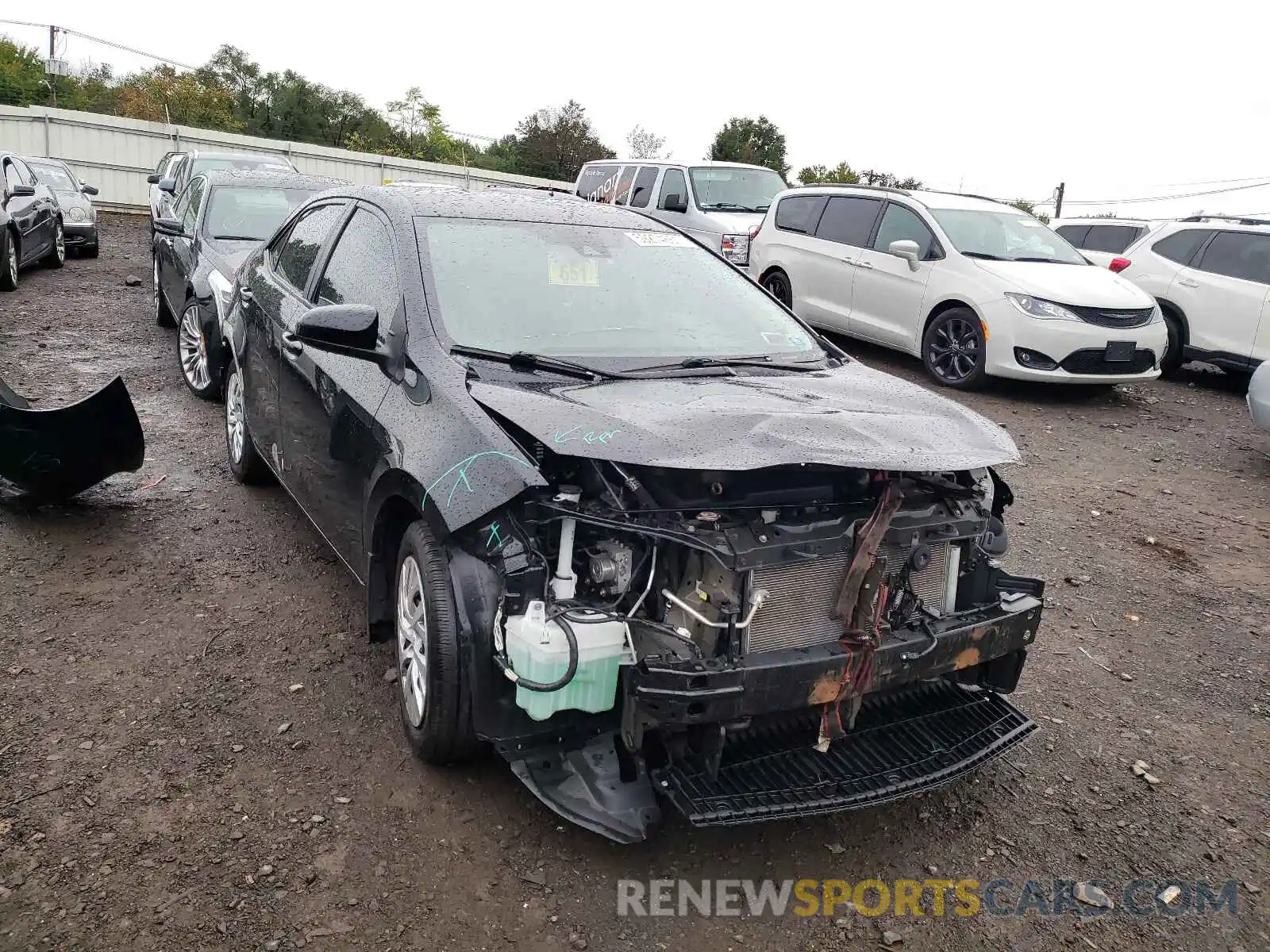 1 Photograph of a damaged car 5YFBURHE7KP910786 TOYOTA COROLLA 2019