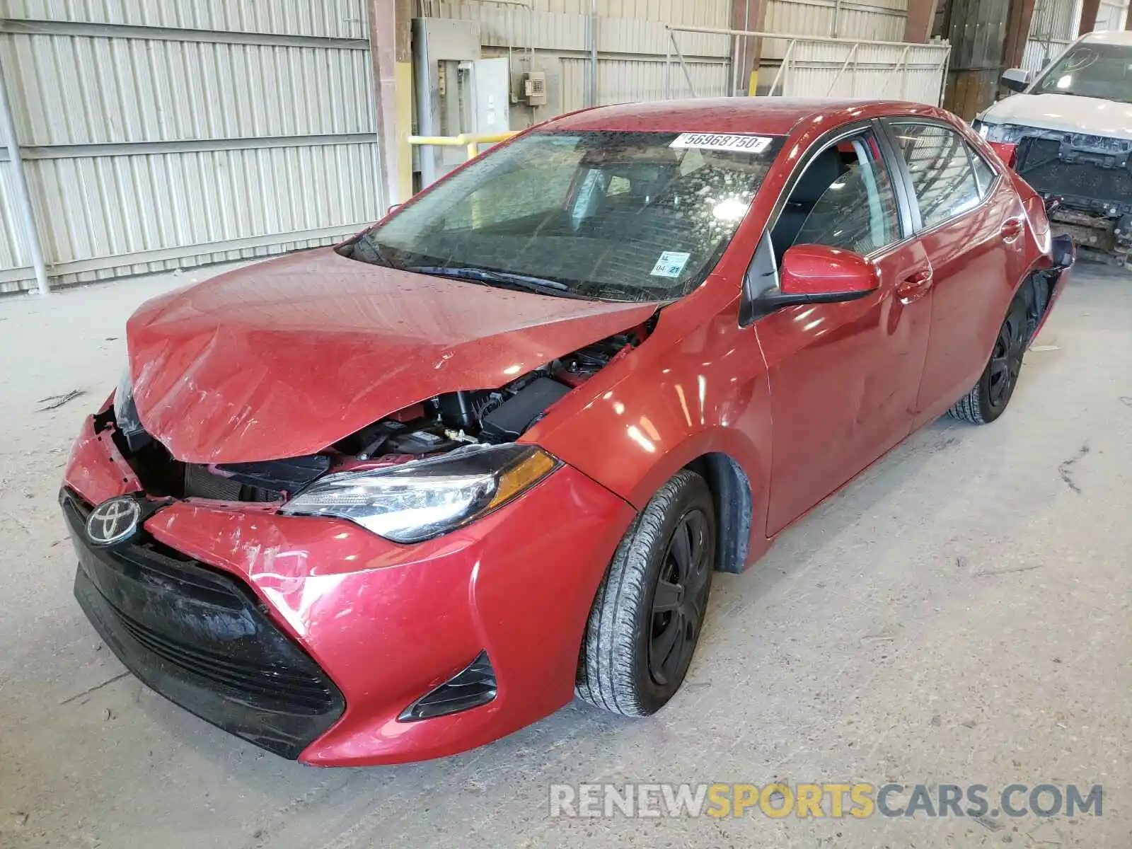 2 Photograph of a damaged car 5YFBURHE7KP911971 TOYOTA COROLLA 2019