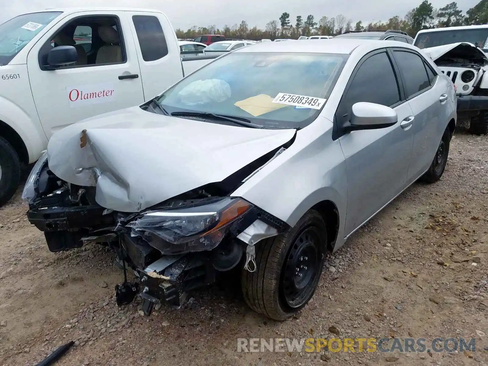 2 Photograph of a damaged car 5YFBURHE7KP913316 TOYOTA COROLLA 2019