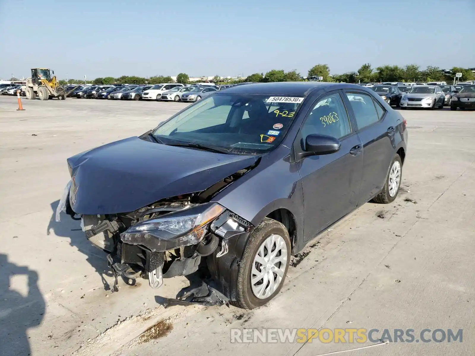 2 Photograph of a damaged car 5YFBURHE7KP913395 TOYOTA COROLLA 2019