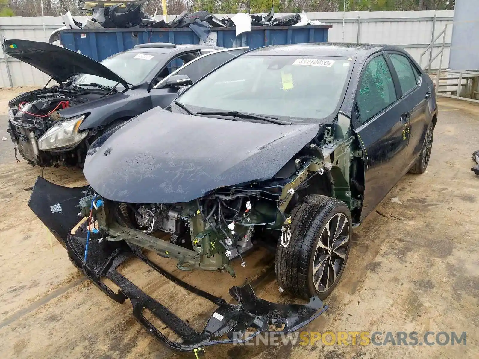 2 Photograph of a damaged car 5YFBURHE7KP913526 TOYOTA COROLLA 2019