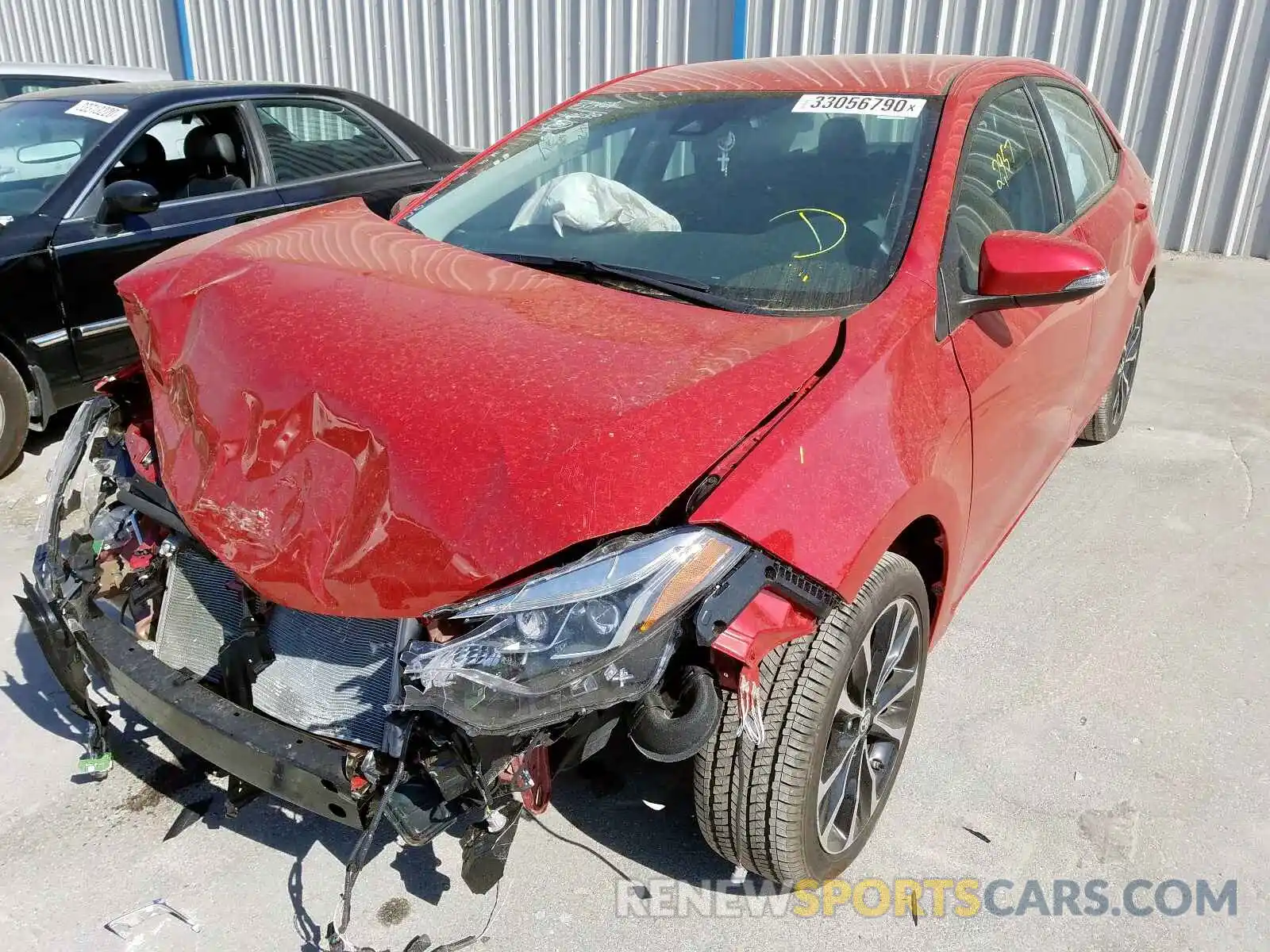 2 Photograph of a damaged car 5YFBURHE7KP914031 TOYOTA COROLLA 2019