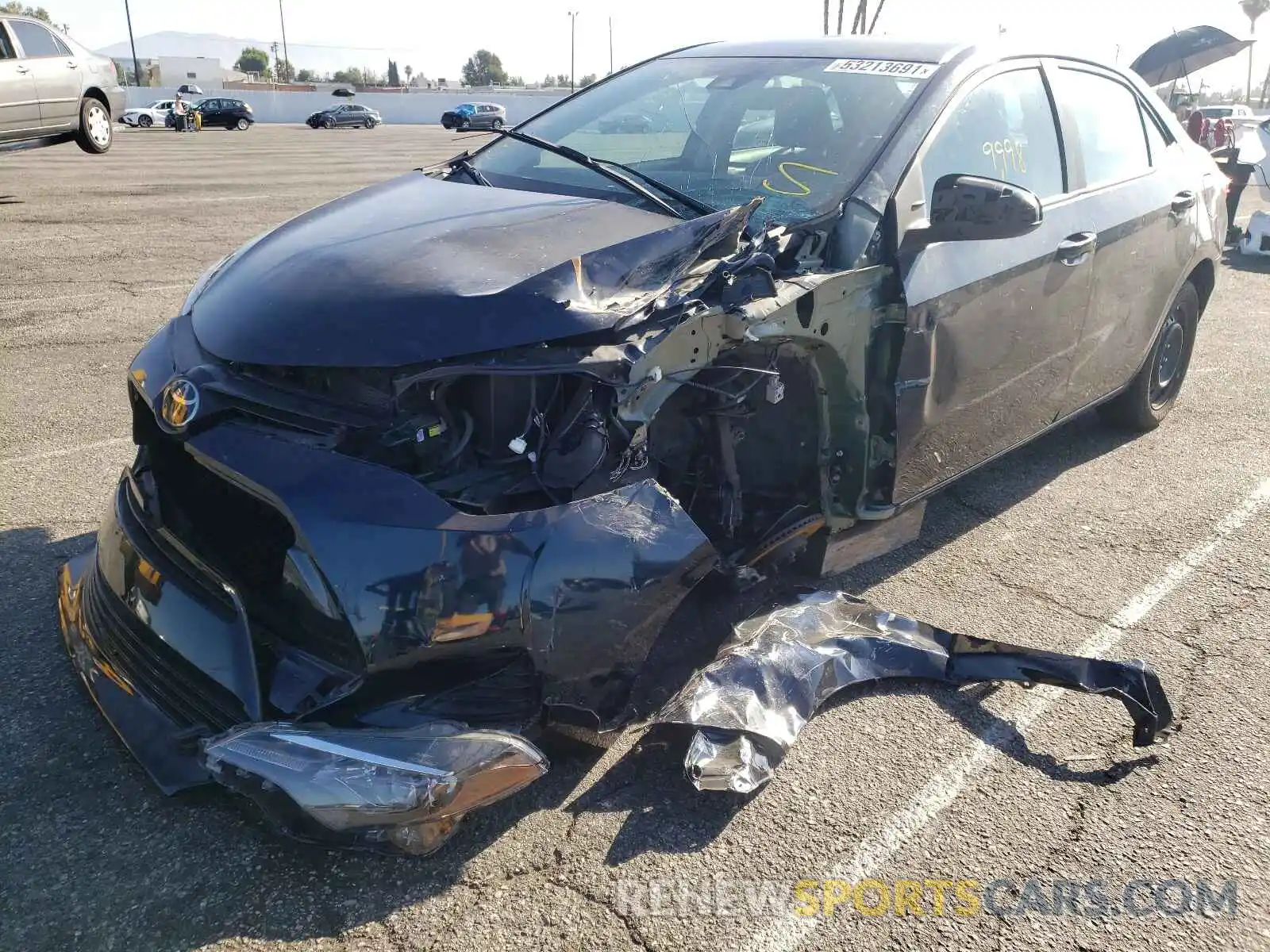 2 Photograph of a damaged car 5YFBURHE7KP914403 TOYOTA COROLLA 2019