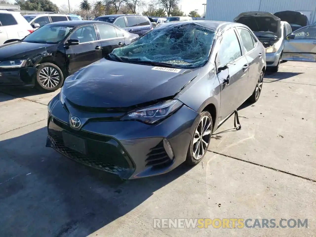 2 Photograph of a damaged car 5YFBURHE7KP914515 TOYOTA COROLLA 2019