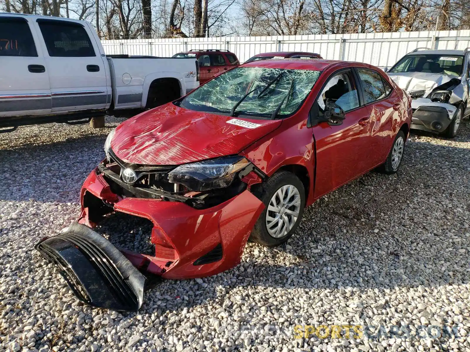 2 Photograph of a damaged car 5YFBURHE7KP915972 TOYOTA COROLLA 2019