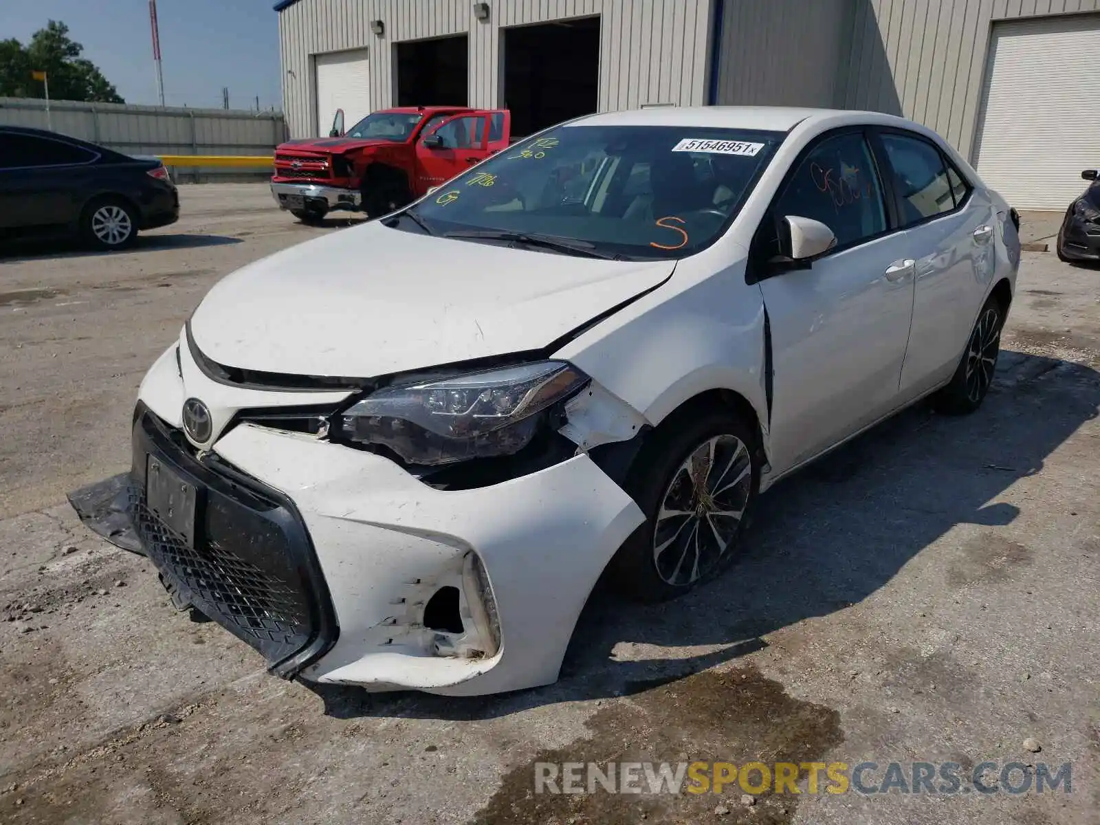 2 Photograph of a damaged car 5YFBURHE7KP916796 TOYOTA COROLLA 2019