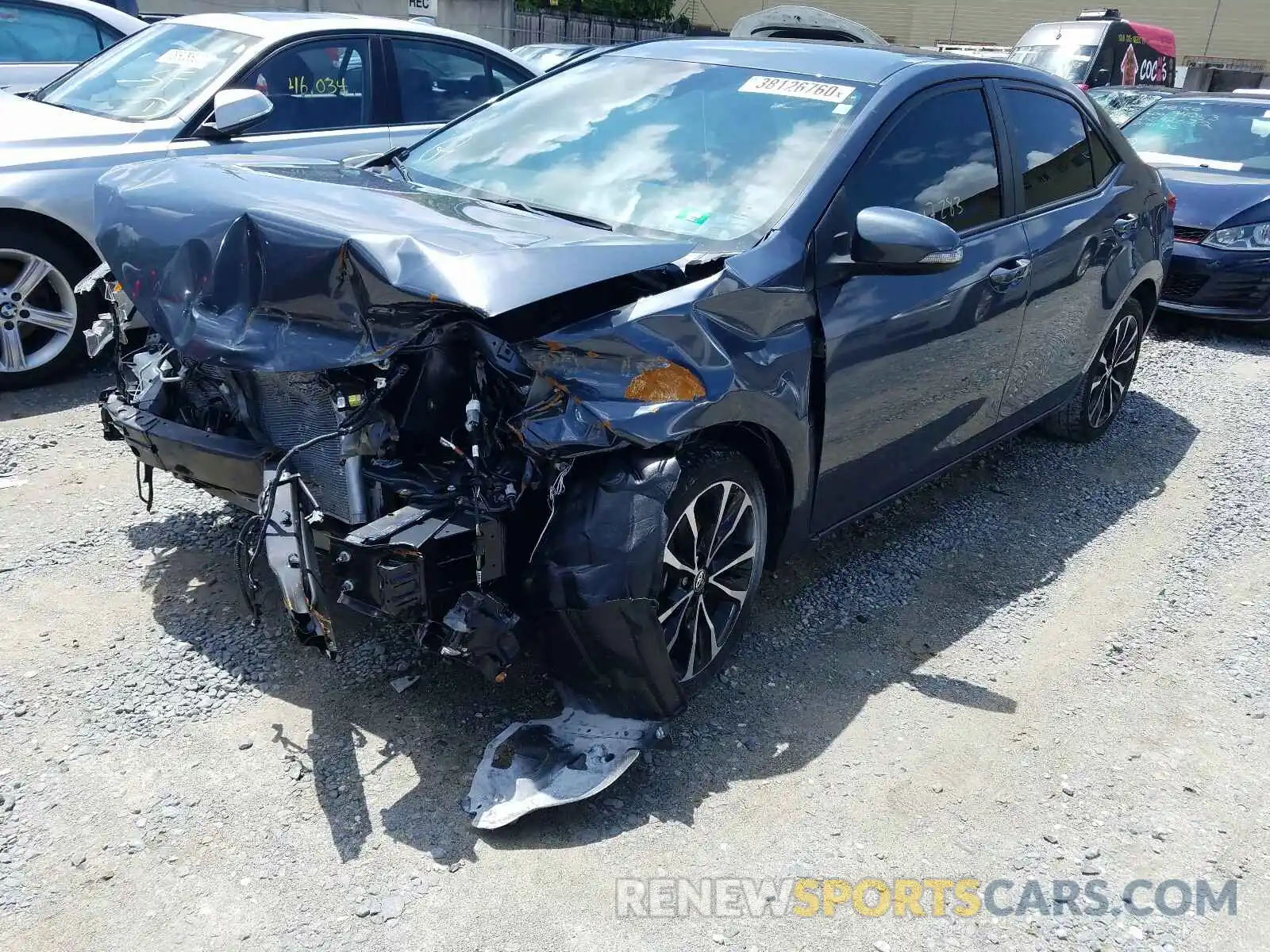 2 Photograph of a damaged car 5YFBURHE7KP916877 TOYOTA COROLLA 2019