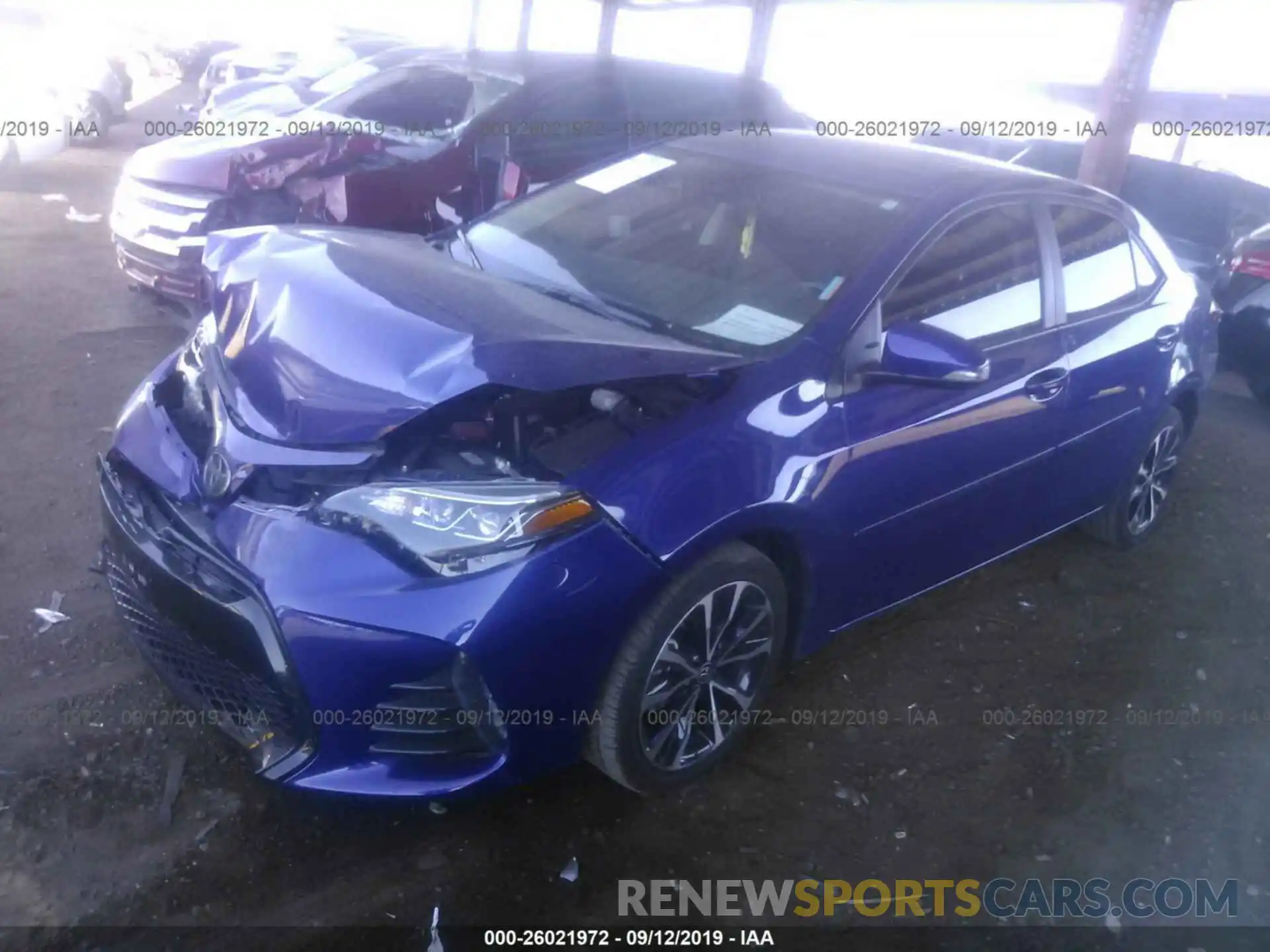 2 Photograph of a damaged car 5YFBURHE7KP916944 TOYOTA COROLLA 2019