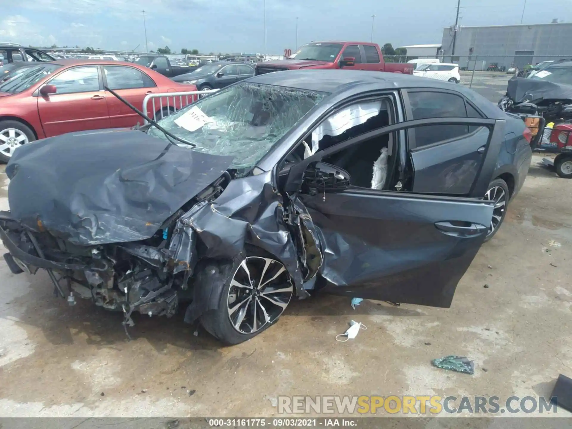 2 Photograph of a damaged car 5YFBURHE7KP916975 TOYOTA COROLLA 2019