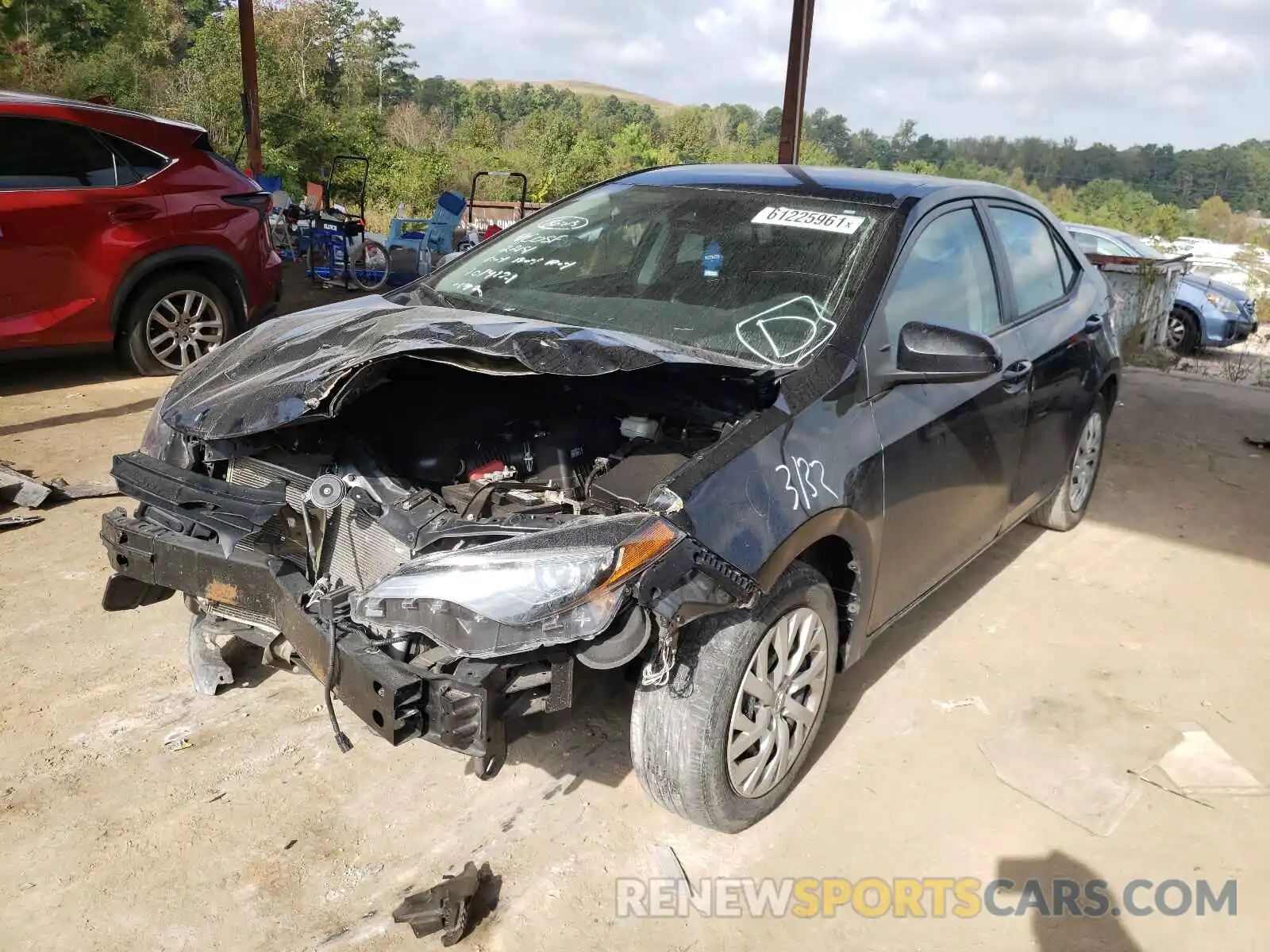 2 Photograph of a damaged car 5YFBURHE7KP917057 TOYOTA COROLLA 2019