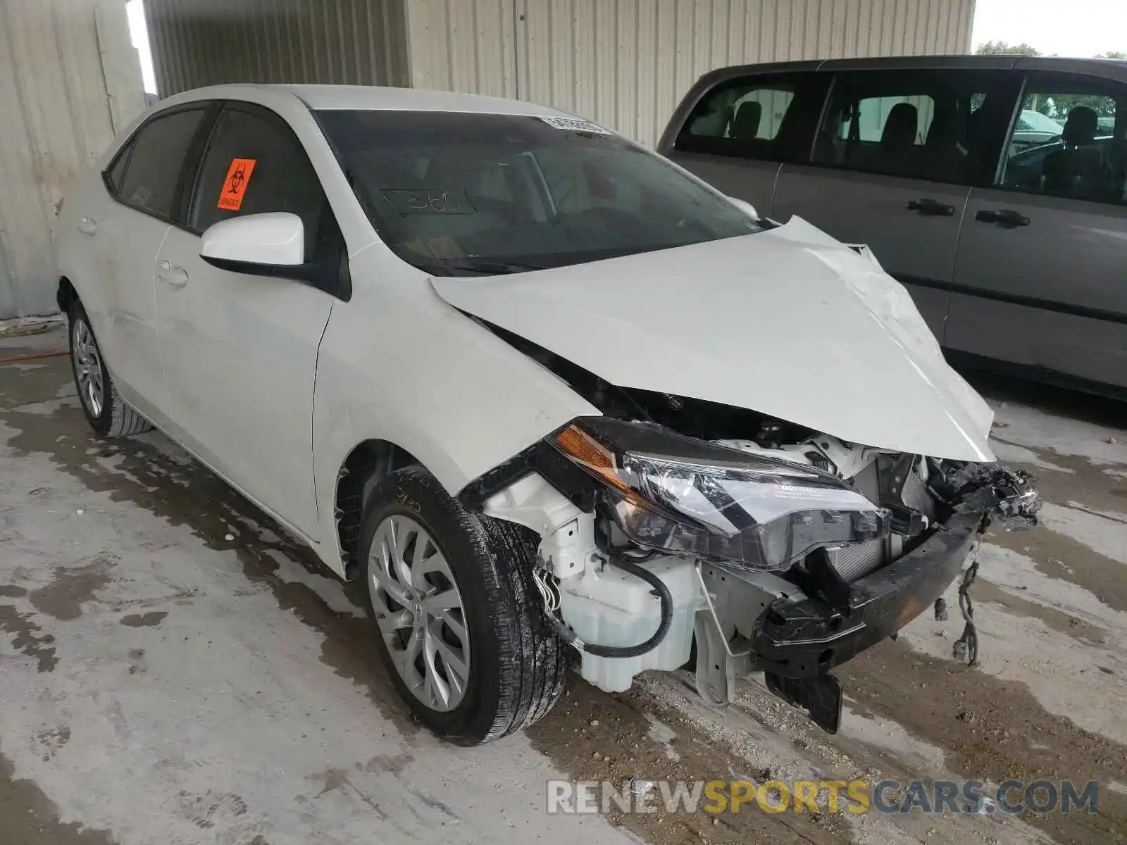 1 Photograph of a damaged car 5YFBURHE7KP917348 TOYOTA COROLLA 2019