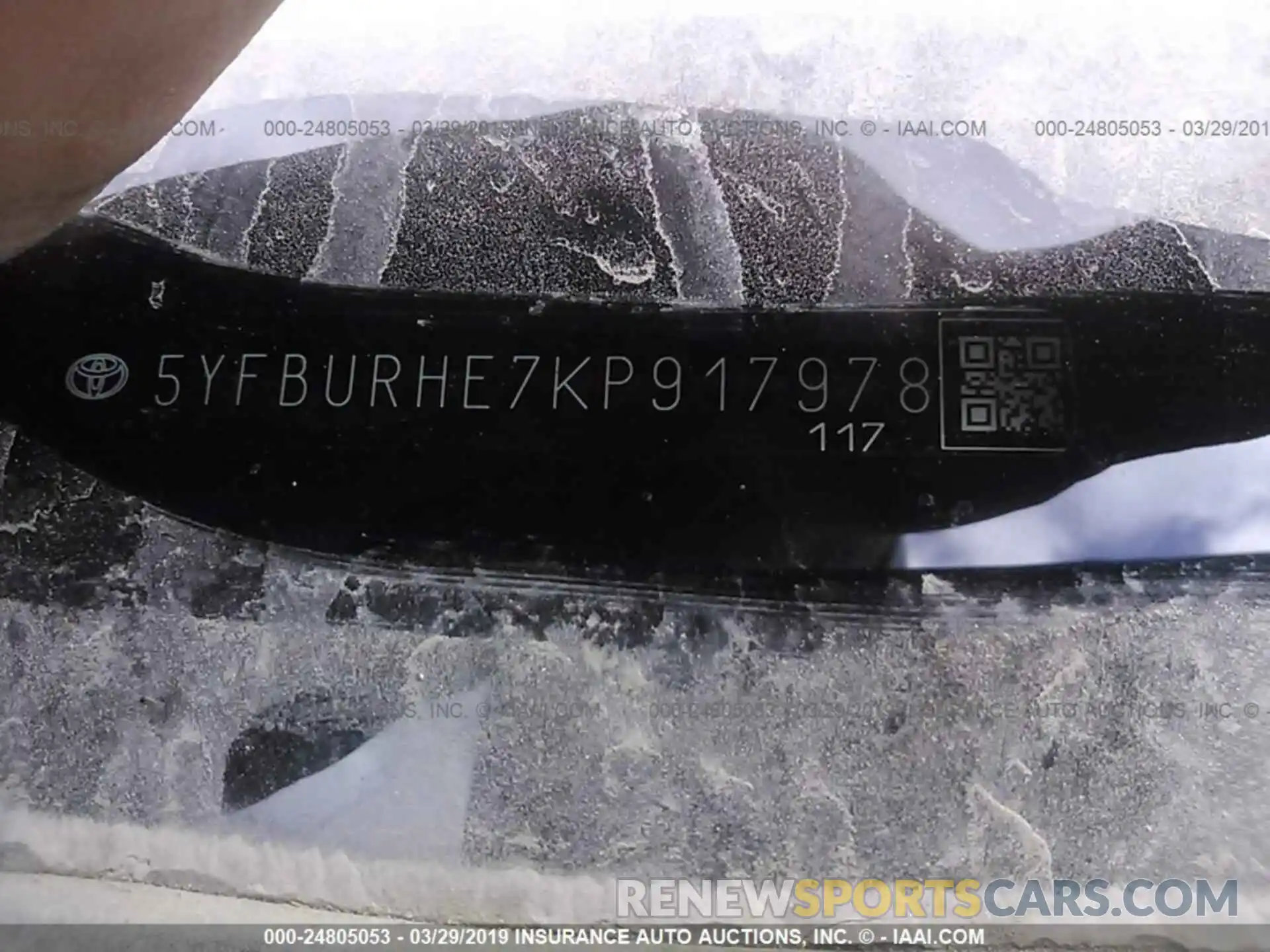 9 Photograph of a damaged car 5YFBURHE7KP917978 TOYOTA COROLLA 2019