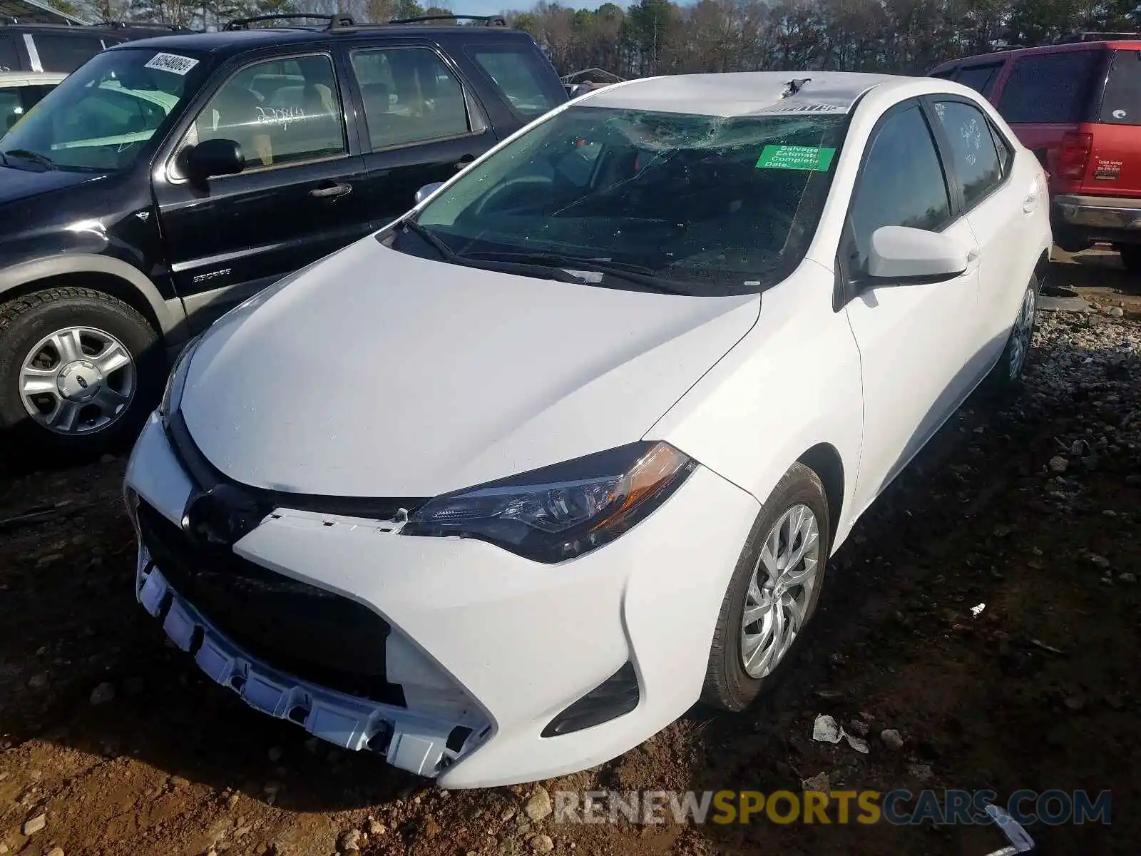 2 Photograph of a damaged car 5YFBURHE7KP919312 TOYOTA COROLLA 2019