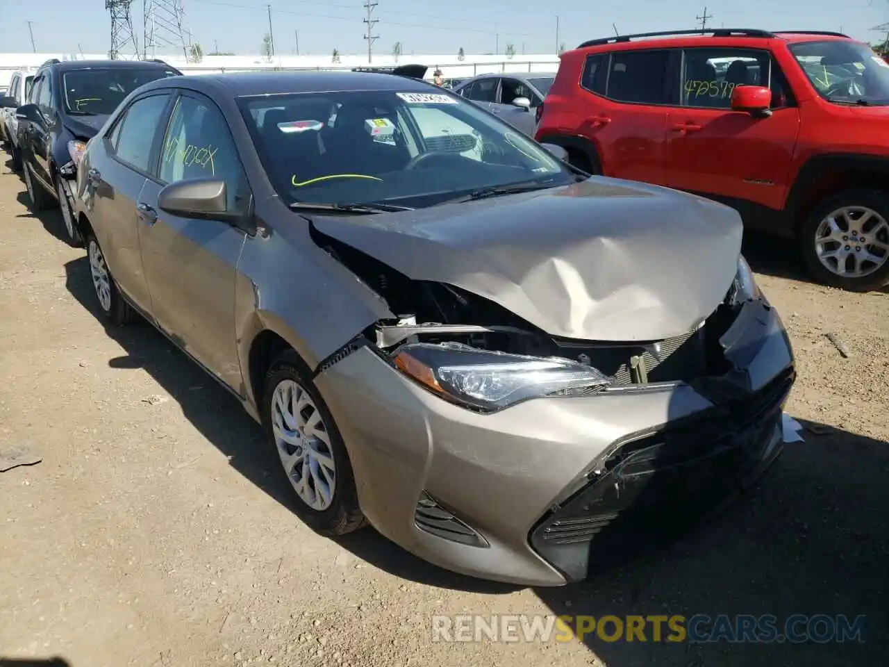 1 Photograph of a damaged car 5YFBURHE7KP919715 TOYOTA COROLLA 2019