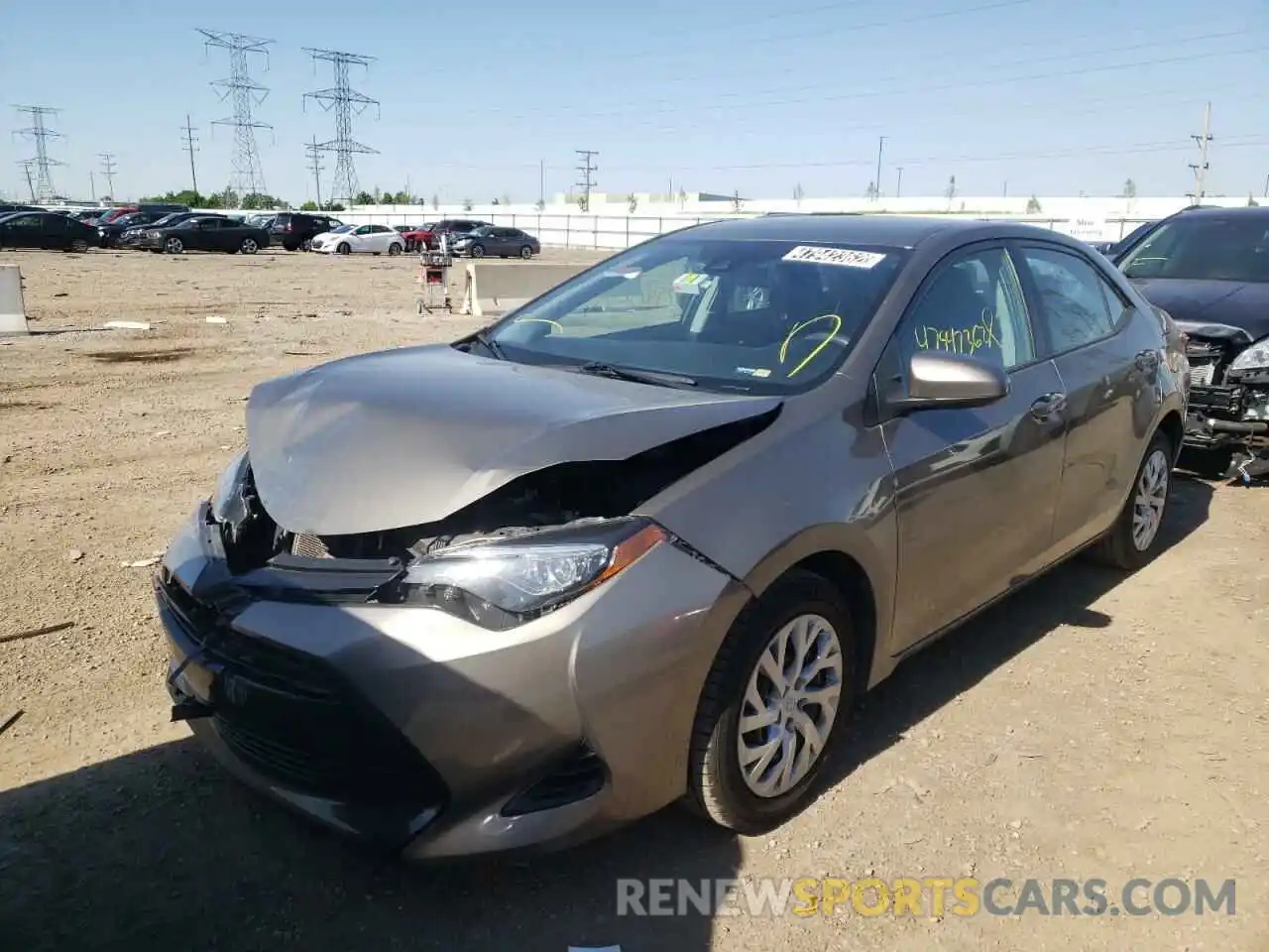 2 Photograph of a damaged car 5YFBURHE7KP919715 TOYOTA COROLLA 2019