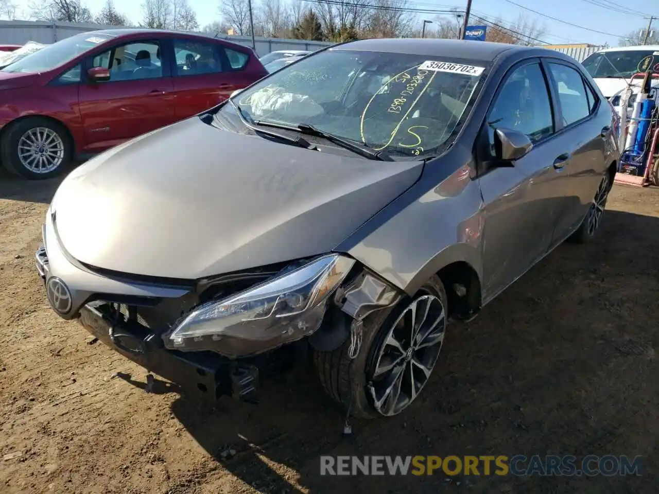 2 Photograph of a damaged car 5YFBURHE7KP919911 TOYOTA COROLLA 2019