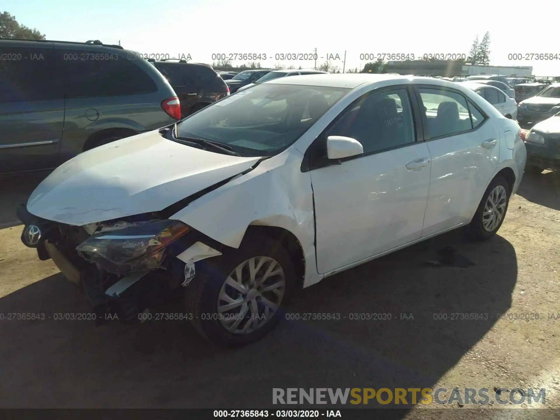 2 Photograph of a damaged car 5YFBURHE7KP919939 TOYOTA COROLLA 2019