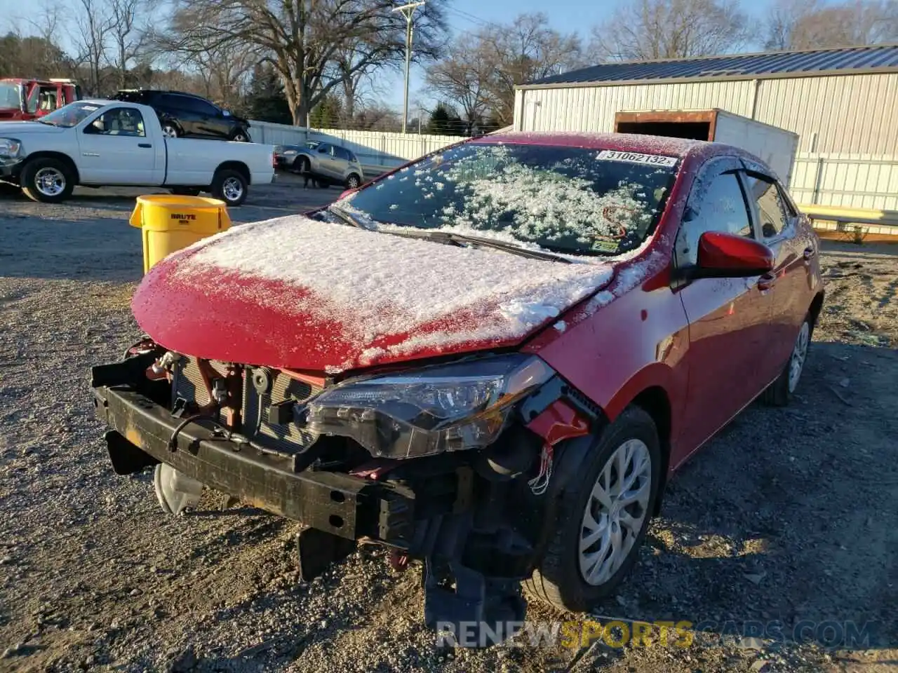 2 Photograph of a damaged car 5YFBURHE7KP920475 TOYOTA COROLLA 2019