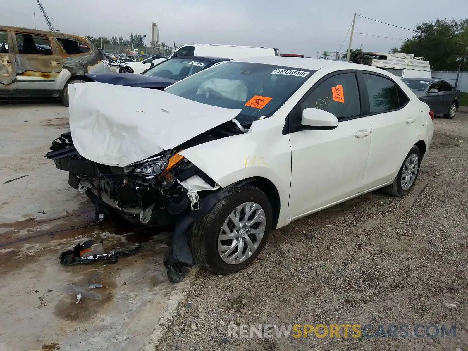 2 Photograph of a damaged car 5YFBURHE7KP921092 TOYOTA COROLLA 2019