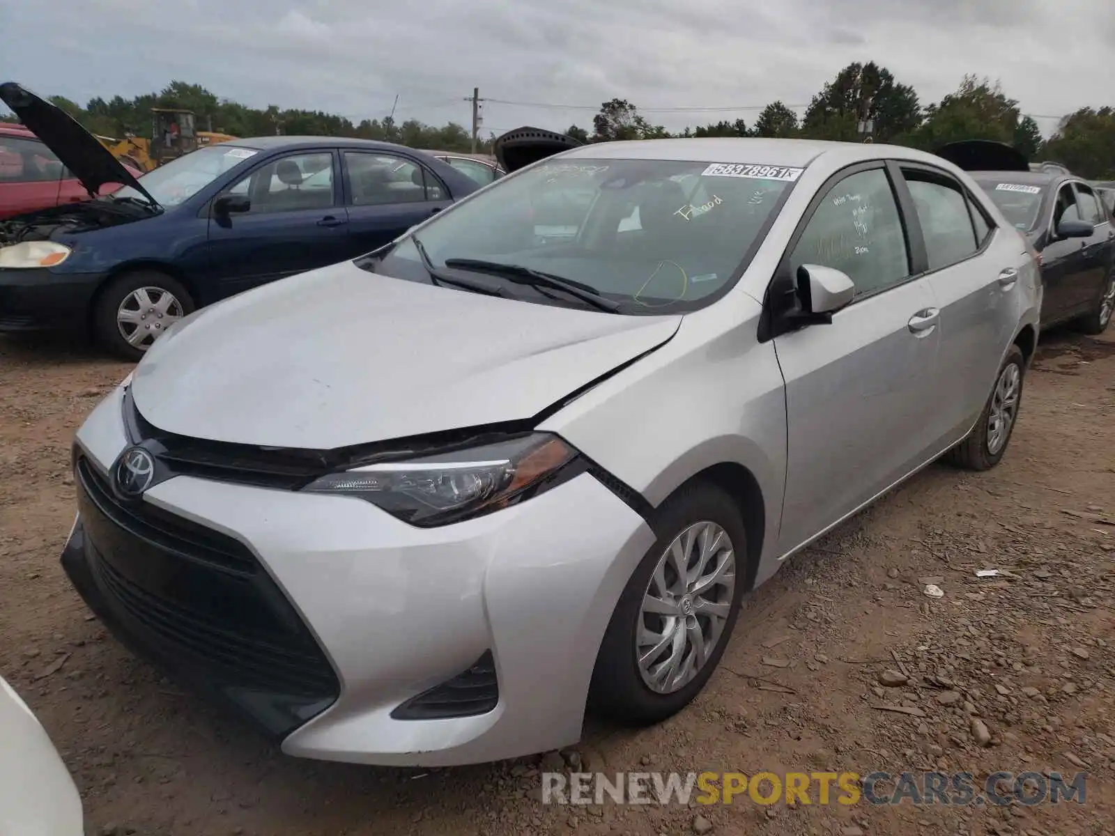 2 Photograph of a damaged car 5YFBURHE7KP921710 TOYOTA COROLLA 2019