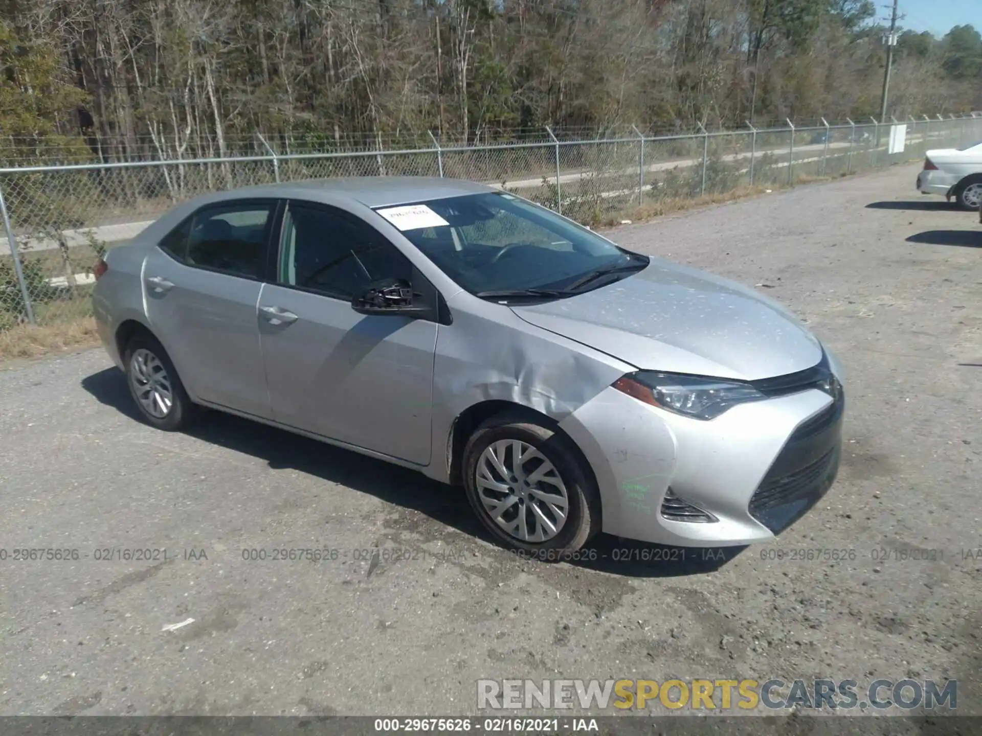 1 Photograph of a damaged car 5YFBURHE7KP921836 TOYOTA COROLLA 2019