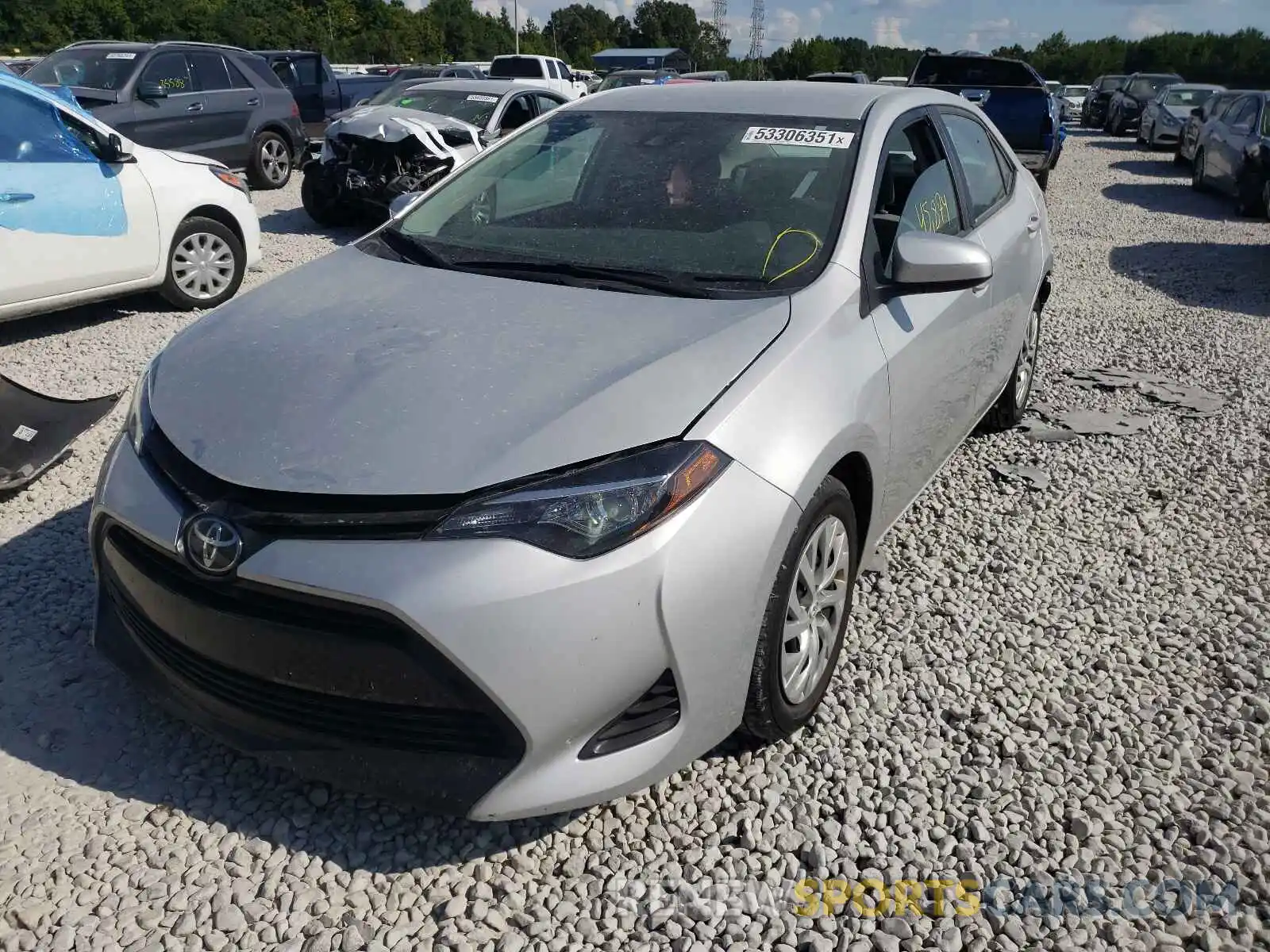 2 Photograph of a damaged car 5YFBURHE7KP922453 TOYOTA COROLLA 2019