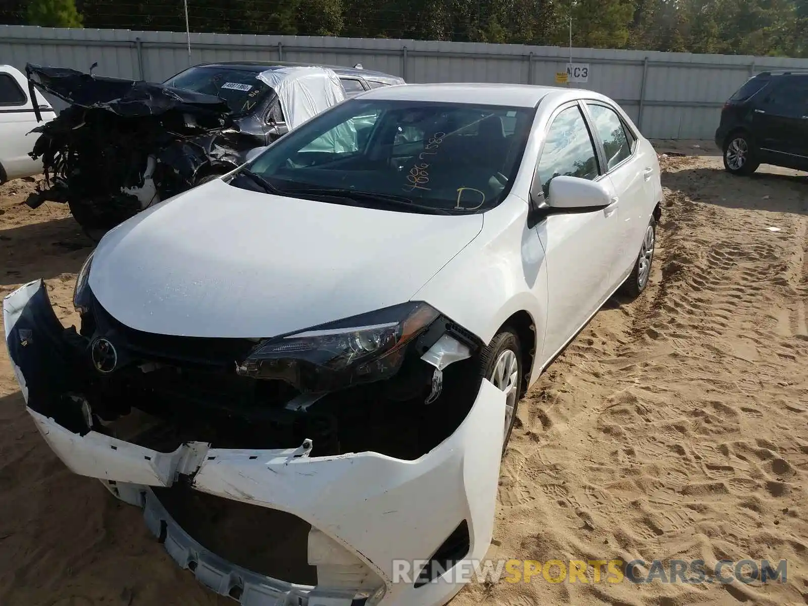 2 Photograph of a damaged car 5YFBURHE7KP922517 TOYOTA COROLLA 2019