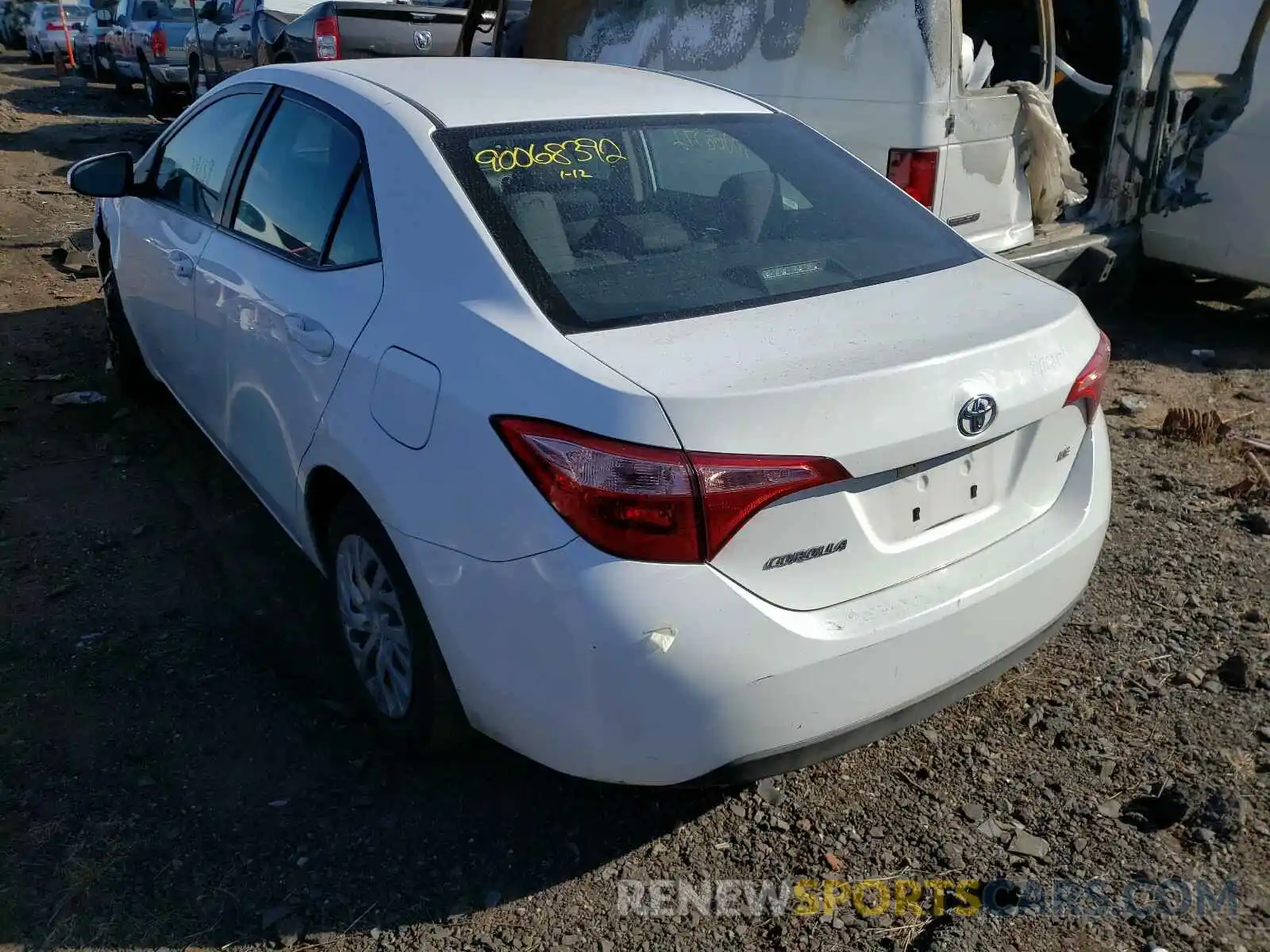 3 Photograph of a damaged car 5YFBURHE7KP922646 TOYOTA COROLLA 2019